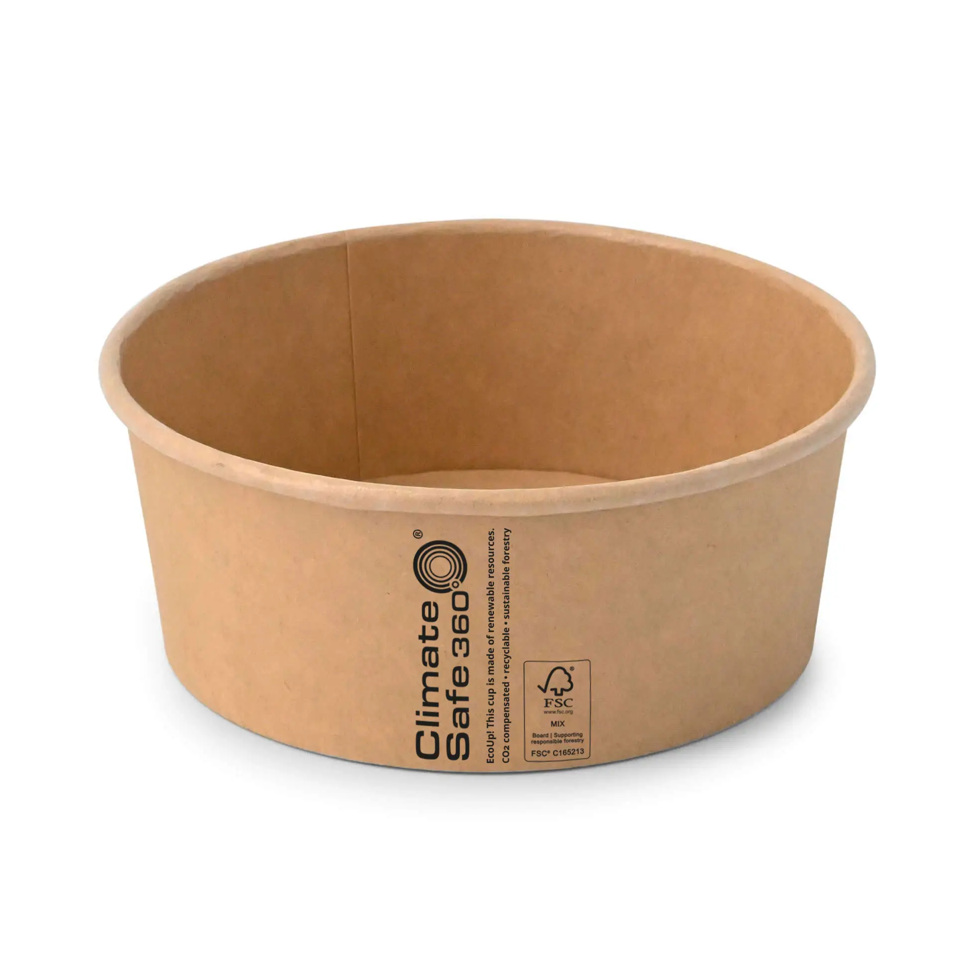 Paper bowls (coated) / Salad bowls 650 ml, Ø 150 mm, brown, round (800 ml max. volume) con30026-01-0-kartonschalen-beschichtet-salatschalen-650-ml-150-mm-braun-rund-800-ml-max-volumen-1