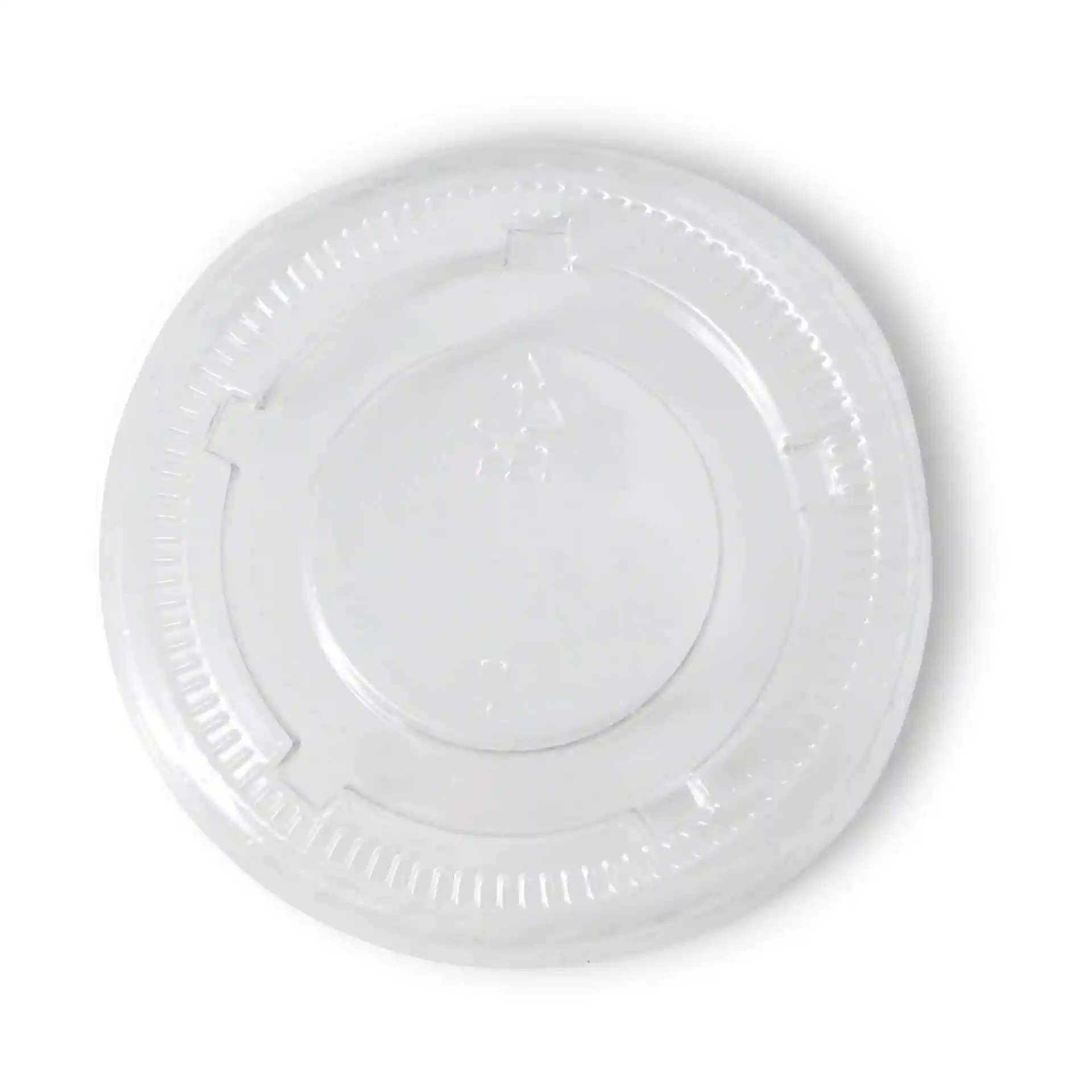 Clear round PET lid with a diameter of 62 mm, featuring a smooth surface and no coating.