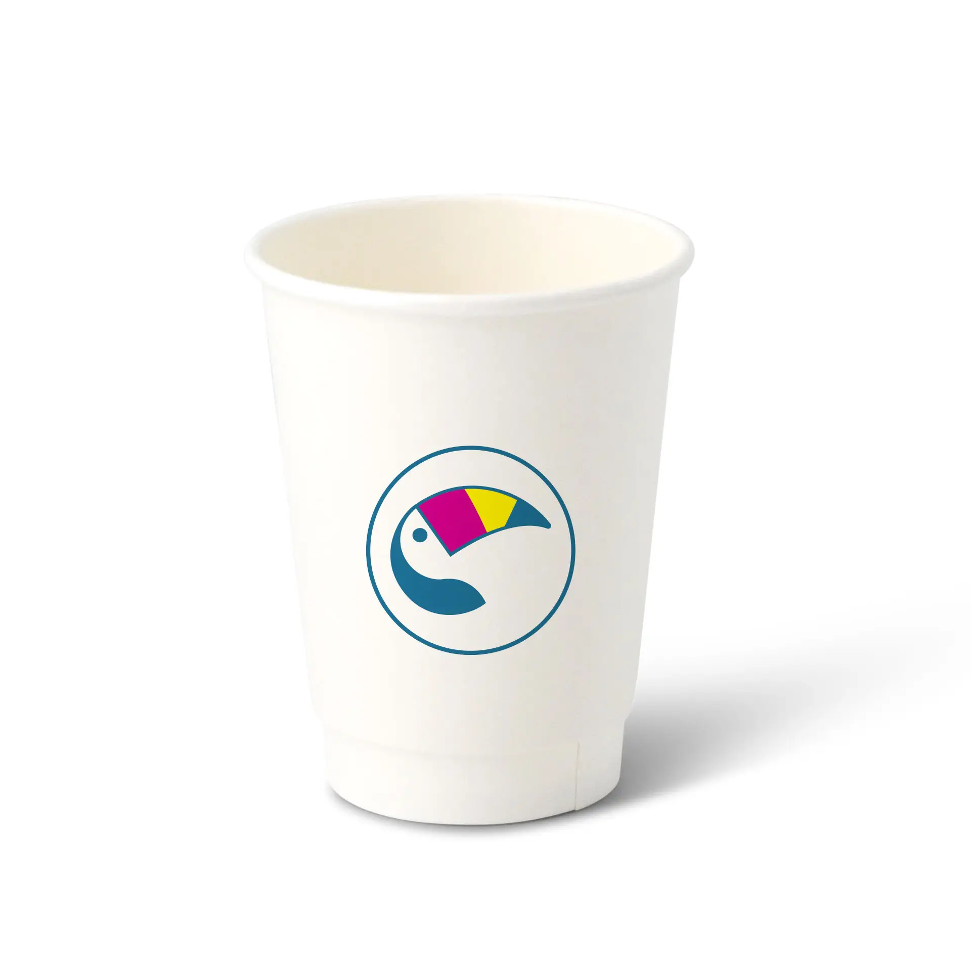 Custom Printed Paper Cups (Double-Walled) 300 ml / 12 oz, double-walled, white, matt, PE coating