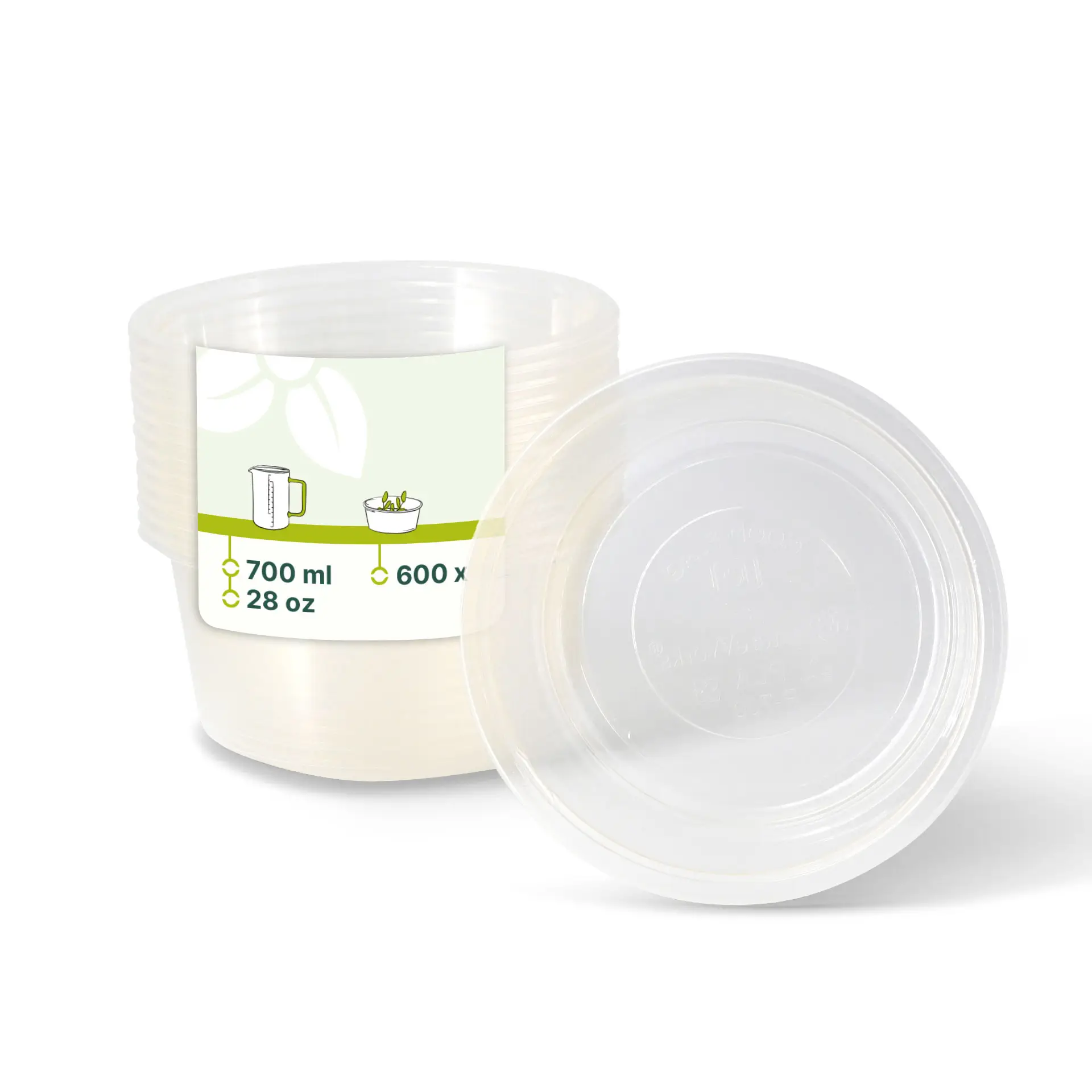 Deli container PLA 700 ml, Ø 143 mm, round Deli container PLA 700 ml, Ø 143 mm, round