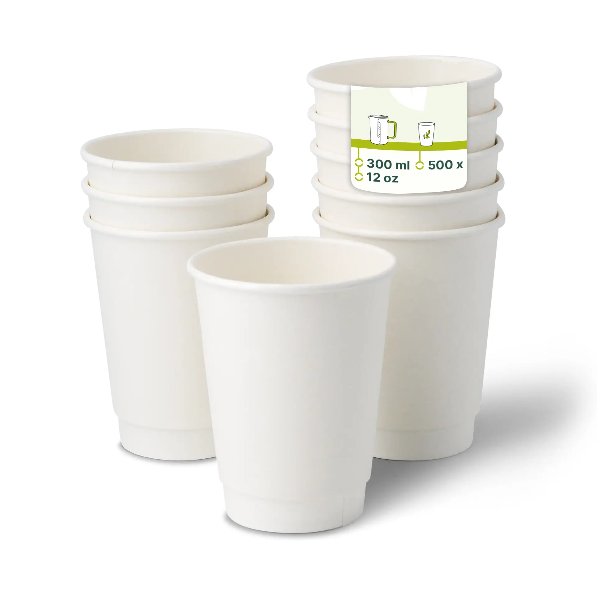 12 oz Takeaway coffee cups, Ø 90 mm, white
