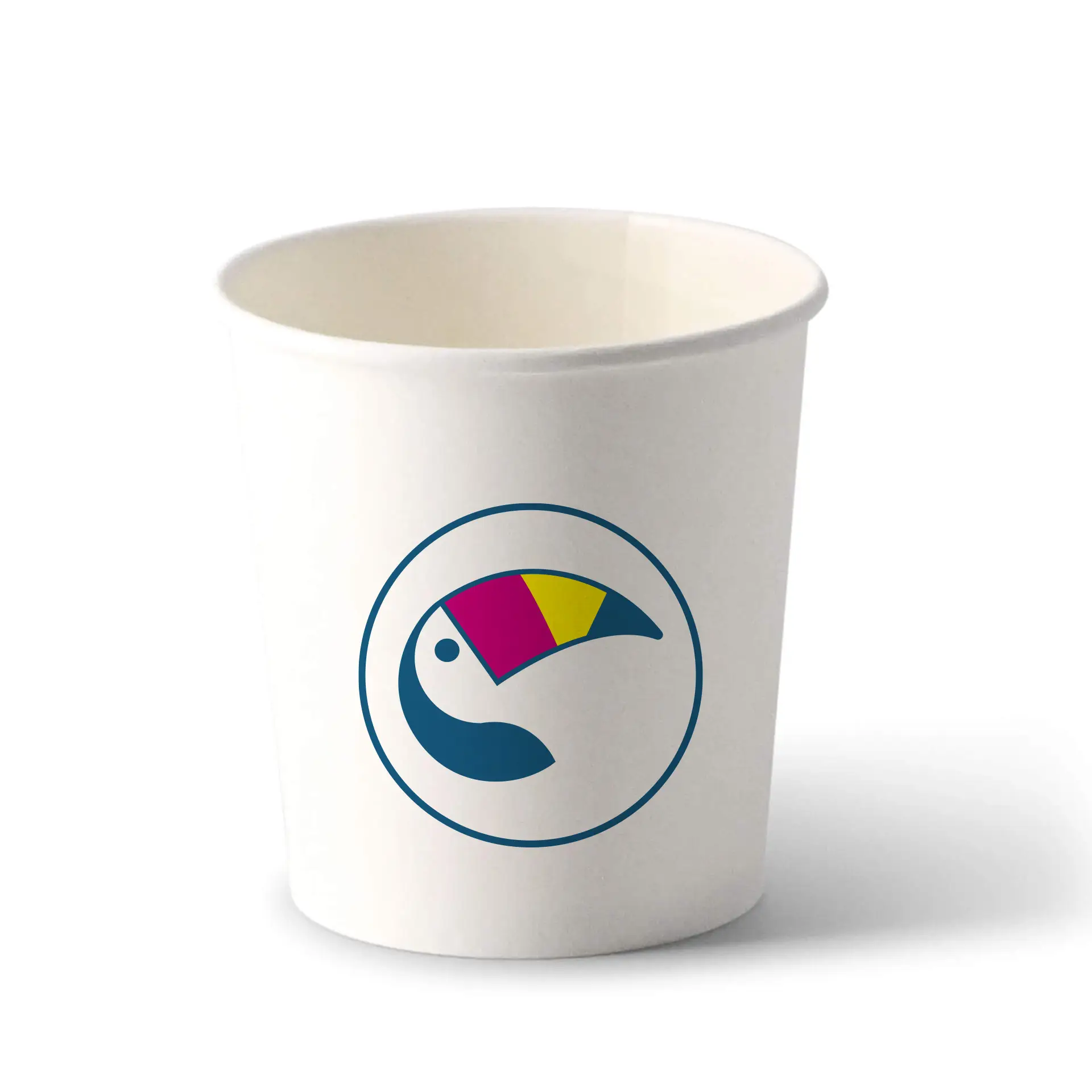 Soup cup to go printed, white, 400 ml, Ø 95 mm, PLA-coated
