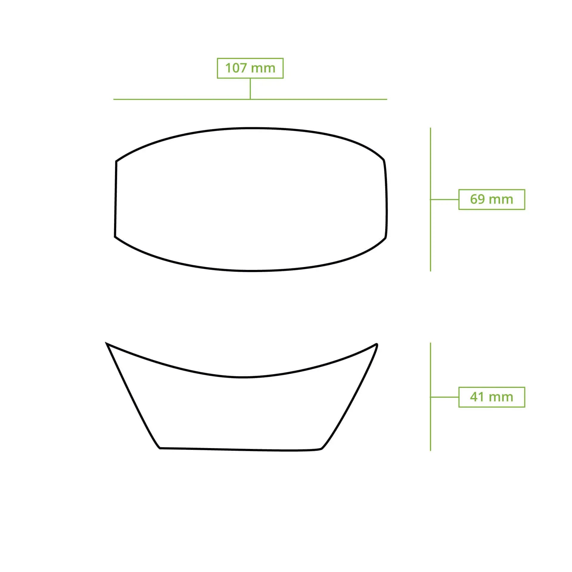 Cardboard Snack Tray (coated) 400 ml, 17 x 12,5 x 4 cm, brown