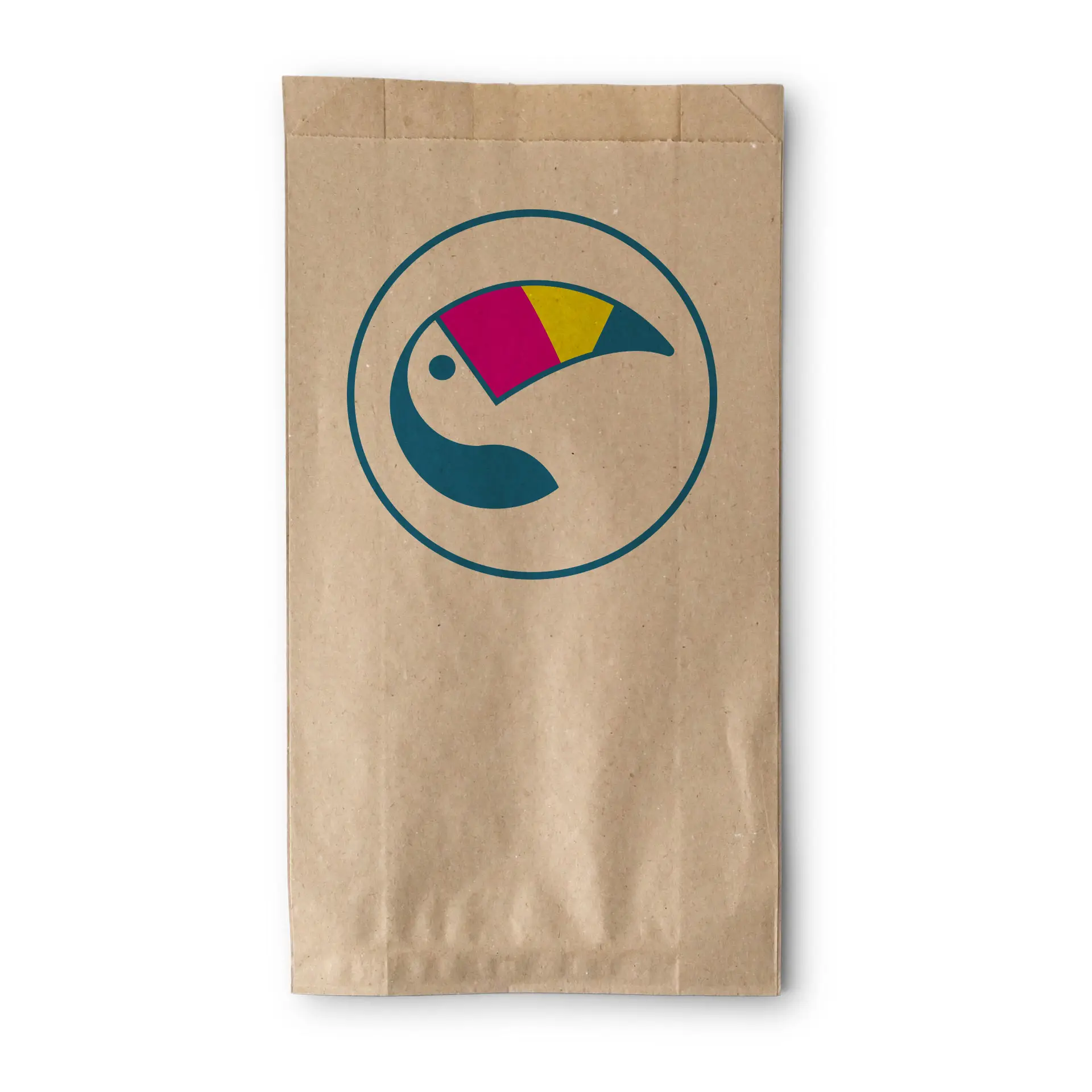Printed bread bags, brown, 15 x 6 x 29 cm