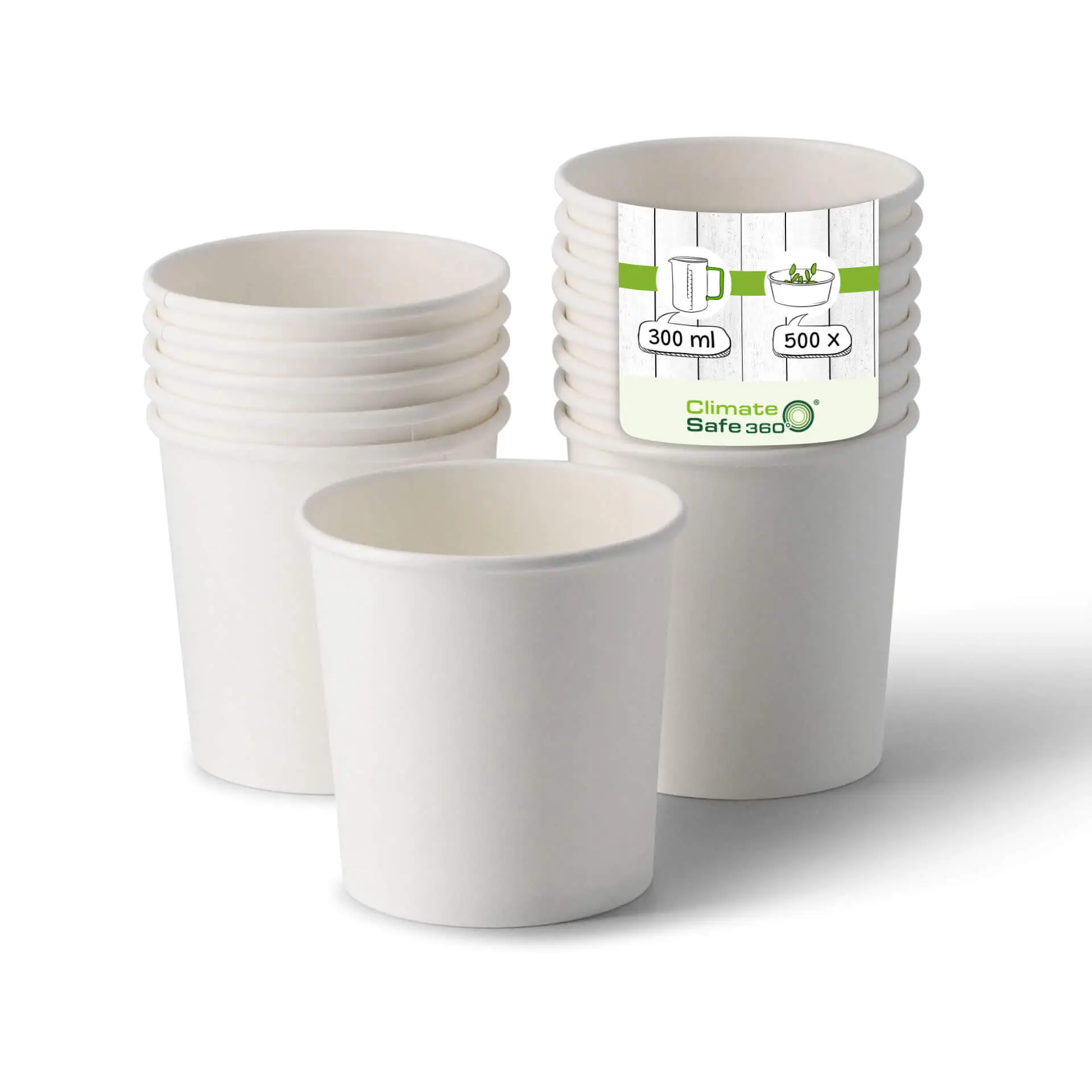 Soup cup to go made of cardboard (Premium) 12 oz, Ø 90 mm, white, eco-friendly coating