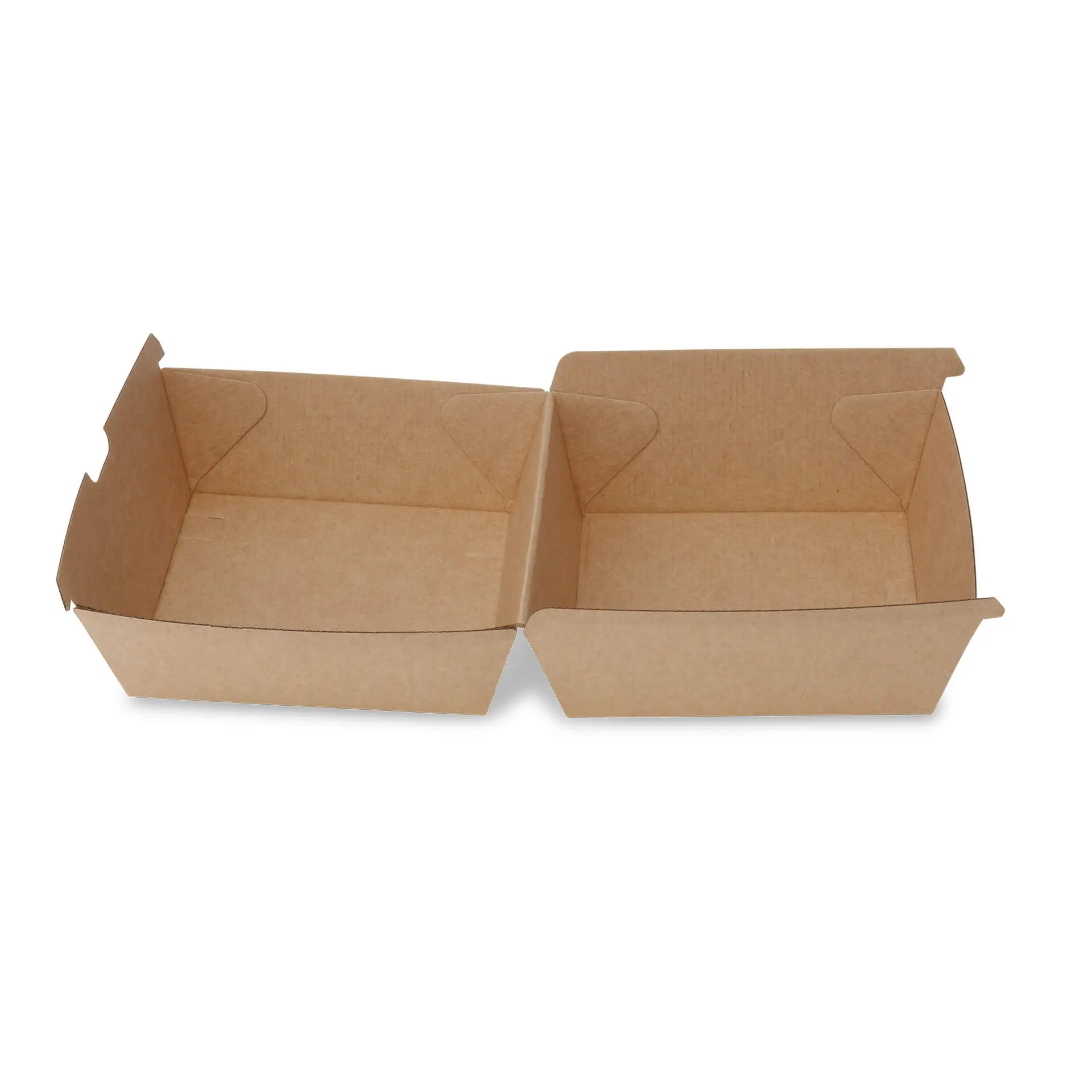 Takeaway-burger boxes 16.8 x 15.8 x 9.8 cm, kraft board