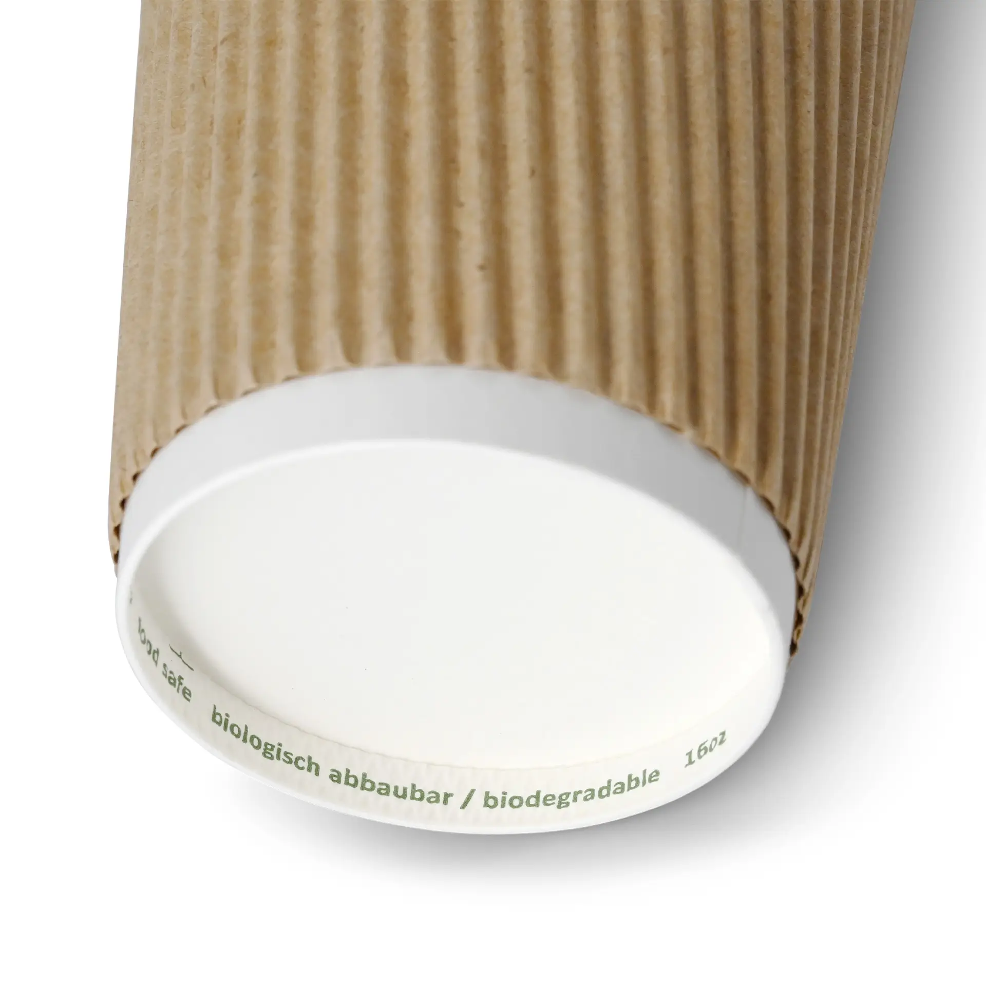 16 oz Takeaway coffee cups / Ripple cups, Ø 90 mm, kraft