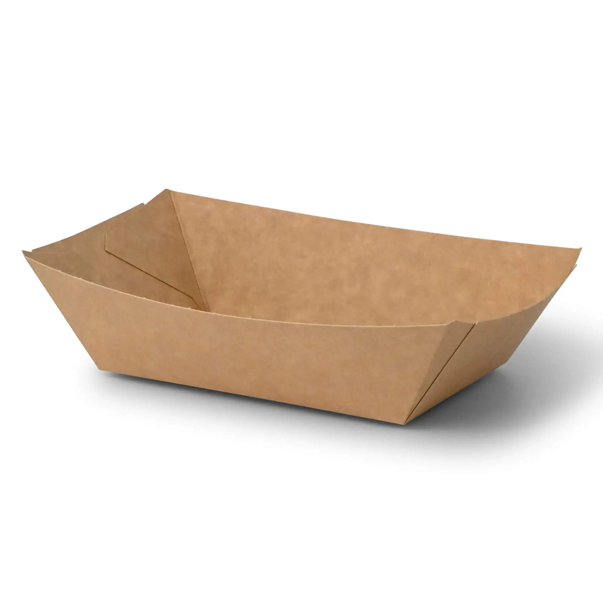 Cardboard snack bowl 500 ml, 21.5 x 16 x 5 cm, brown