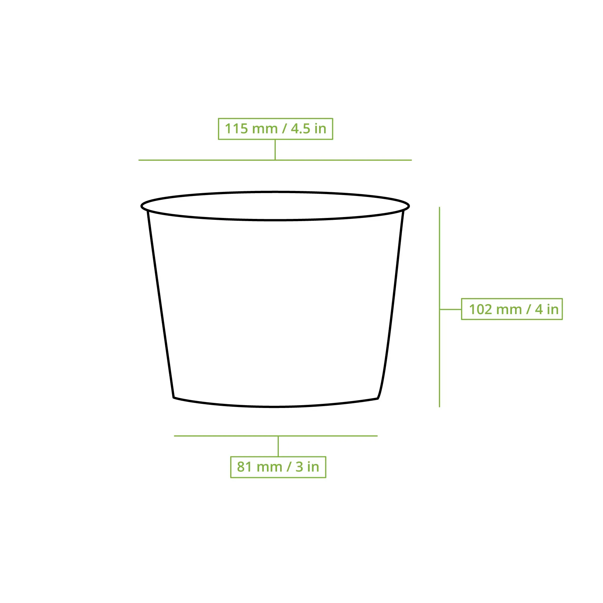 19 oz Ribbed Soup cups (eco-friendly coating), Ø 116 mm, kraft