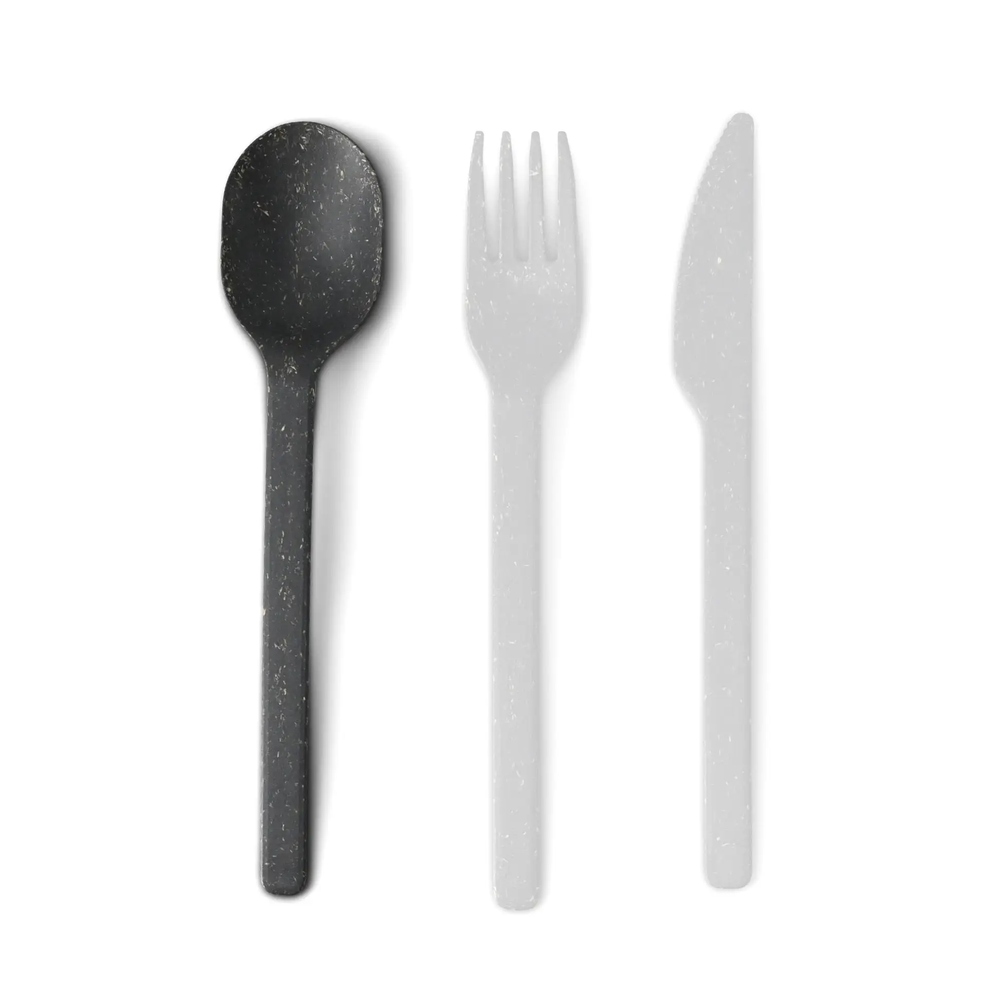Reusable Spoon “merways Cutlery” 18 cm, pepper / grey