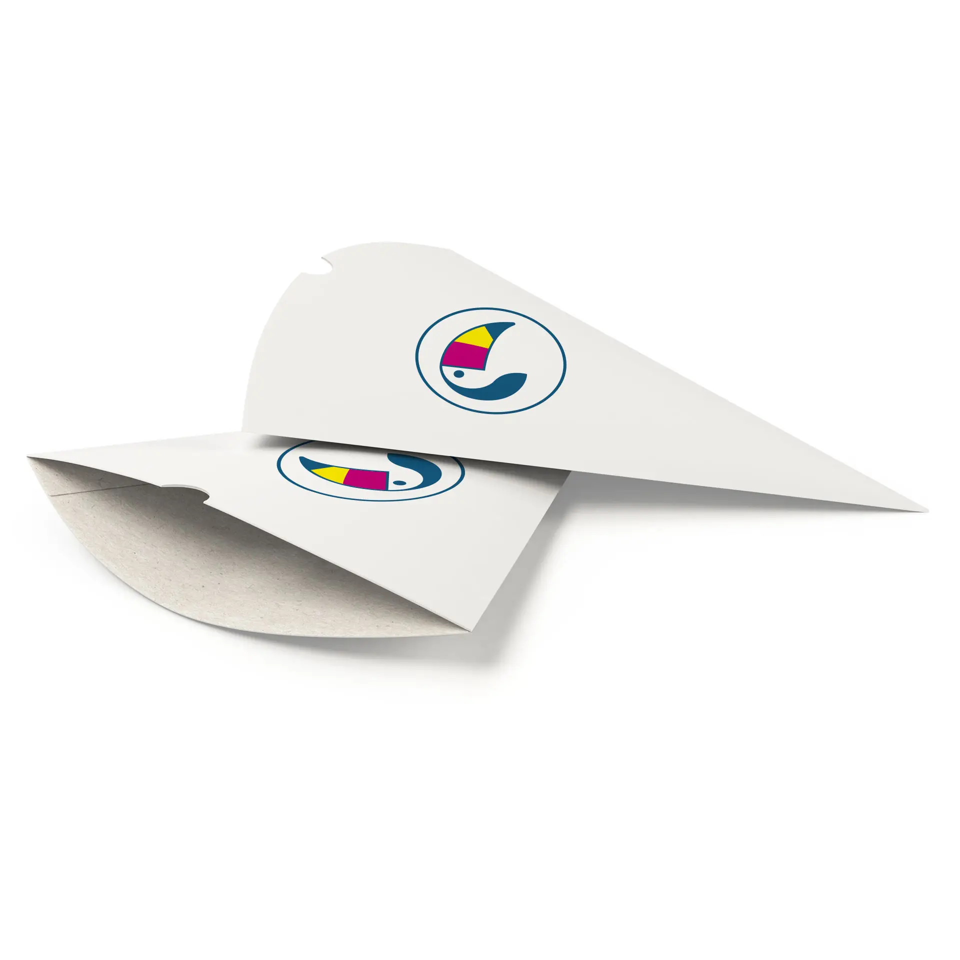 Printed french fry cone / snack cone 22 x 16.5 cm, white