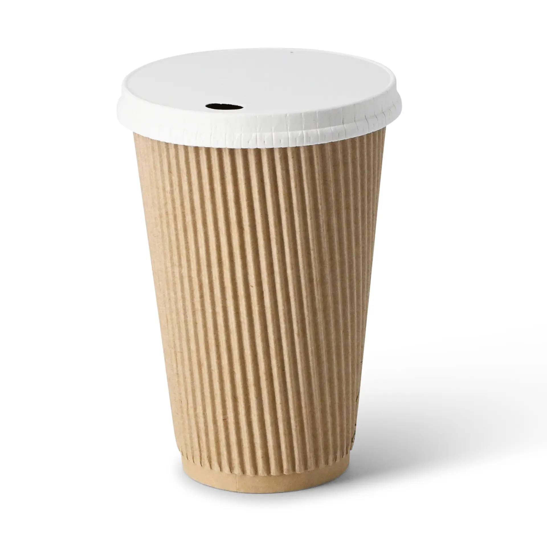 16 oz Takeaway coffee cups / Ripple cups, Ø 90 mm, kraft dhd049631-riffelbecher-kaffee-to-go-becher-400-ml-16-oz-90-mm-braun-5
