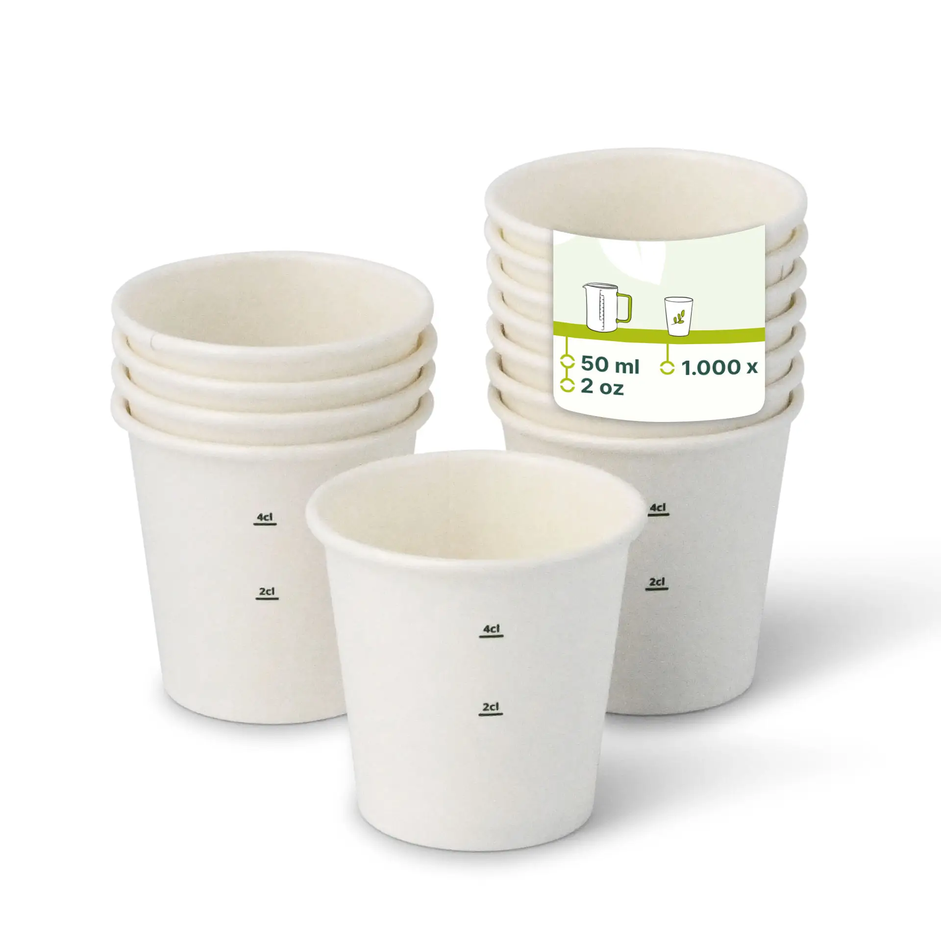 Paper cups 2 oz, Ø 50 mm, 1000 pcs.