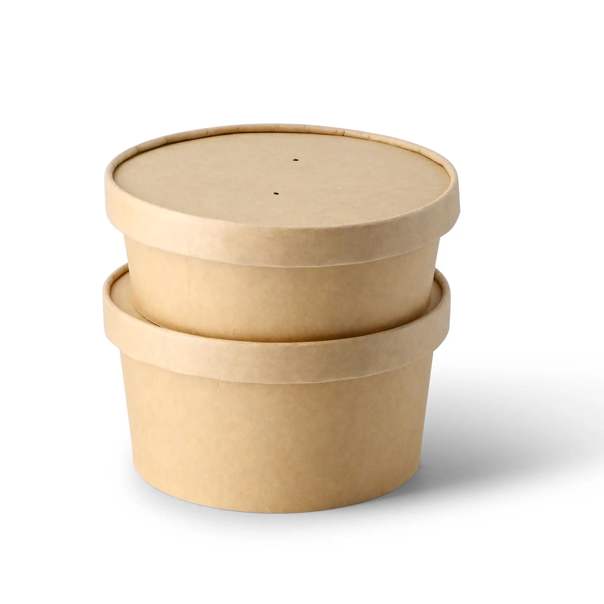 Cardboard-membrane lids (eco-friendly coating) Ø 150 mm, brown, PLA-coated