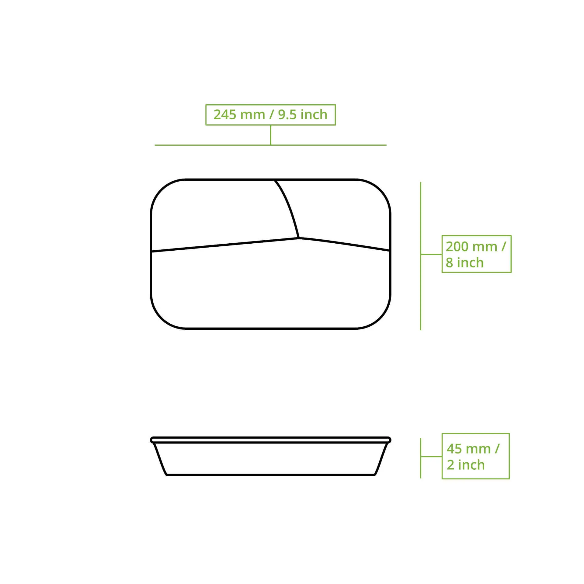 Reusable meal container "merways Box" 24.5 x 20 x 4.5 cm, 3 compartments, HP4/3, pepper / grey Reusable meal container "merways Box" 24.5 x 20 x 4.5 cm, 3 compartments, HP4/3, pepper / grey