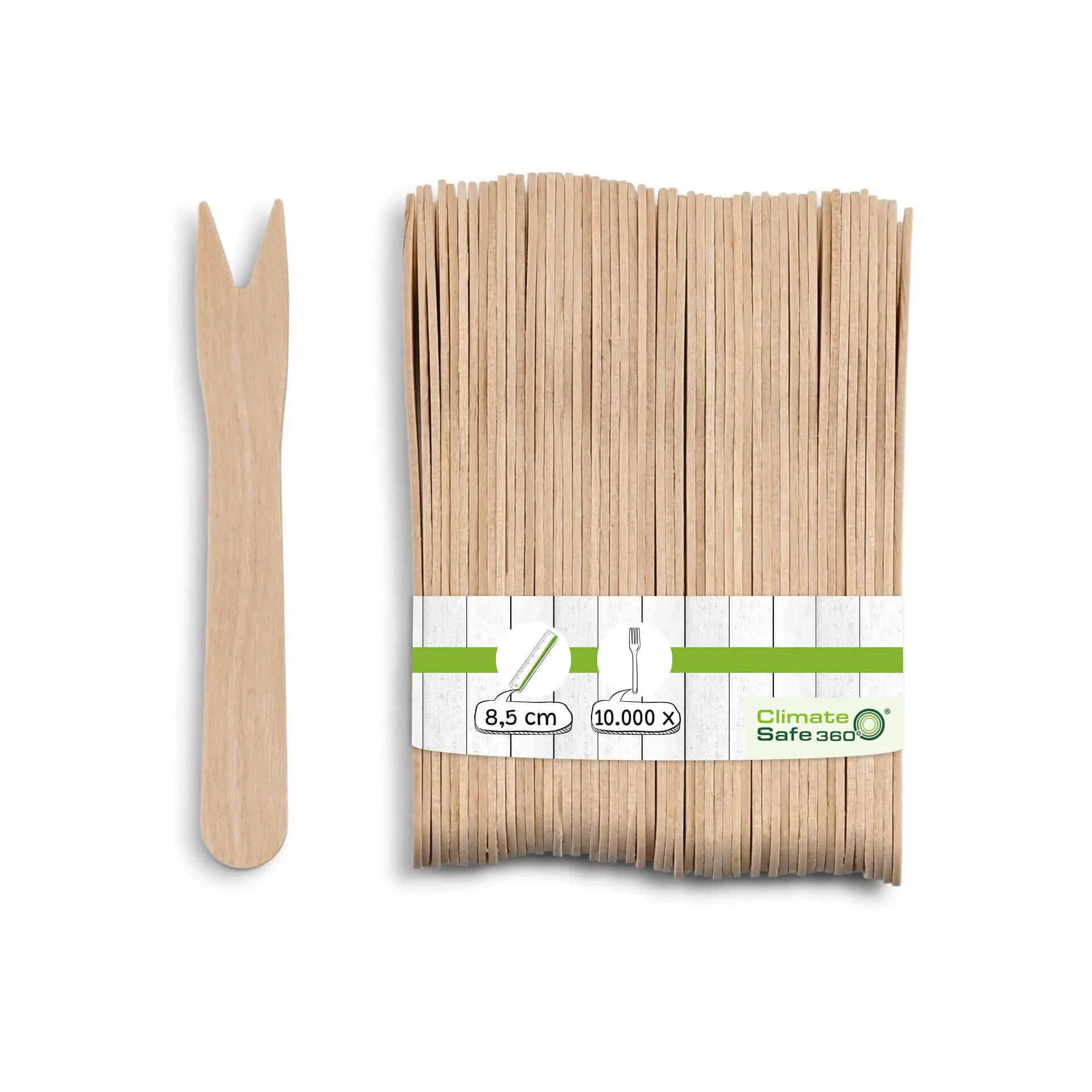Wooden chip forks, 8.5 cm