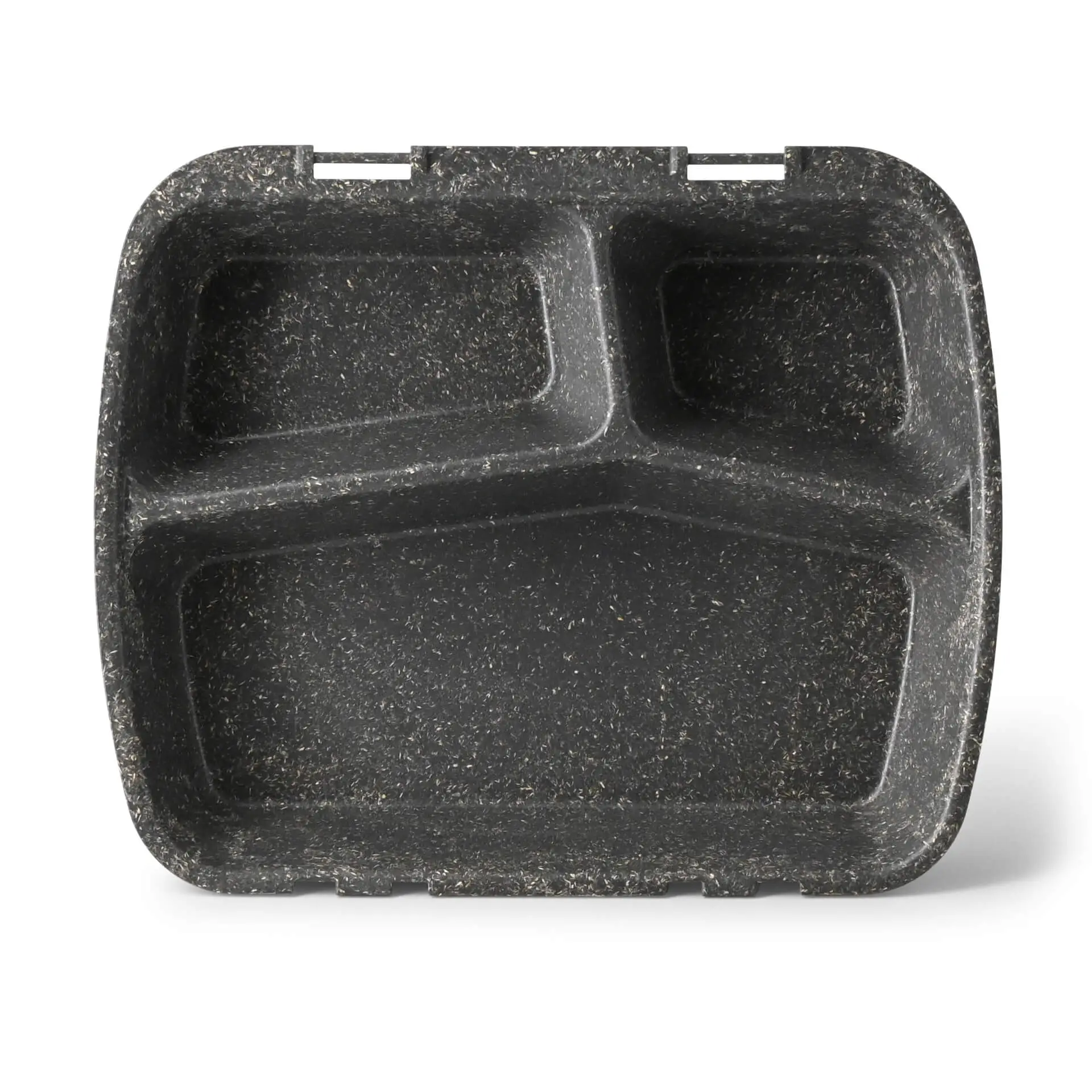 Reusable meal container "merways Box" 24.5 x 20 x 4.5 cm, 3 compartments, HP4/3, pepper / grey dfc008531-mehrweg-menue-behaelter-merways-box-245-x-20-x-45-cm-3-kammern-hp43-pfeffer-grau-2