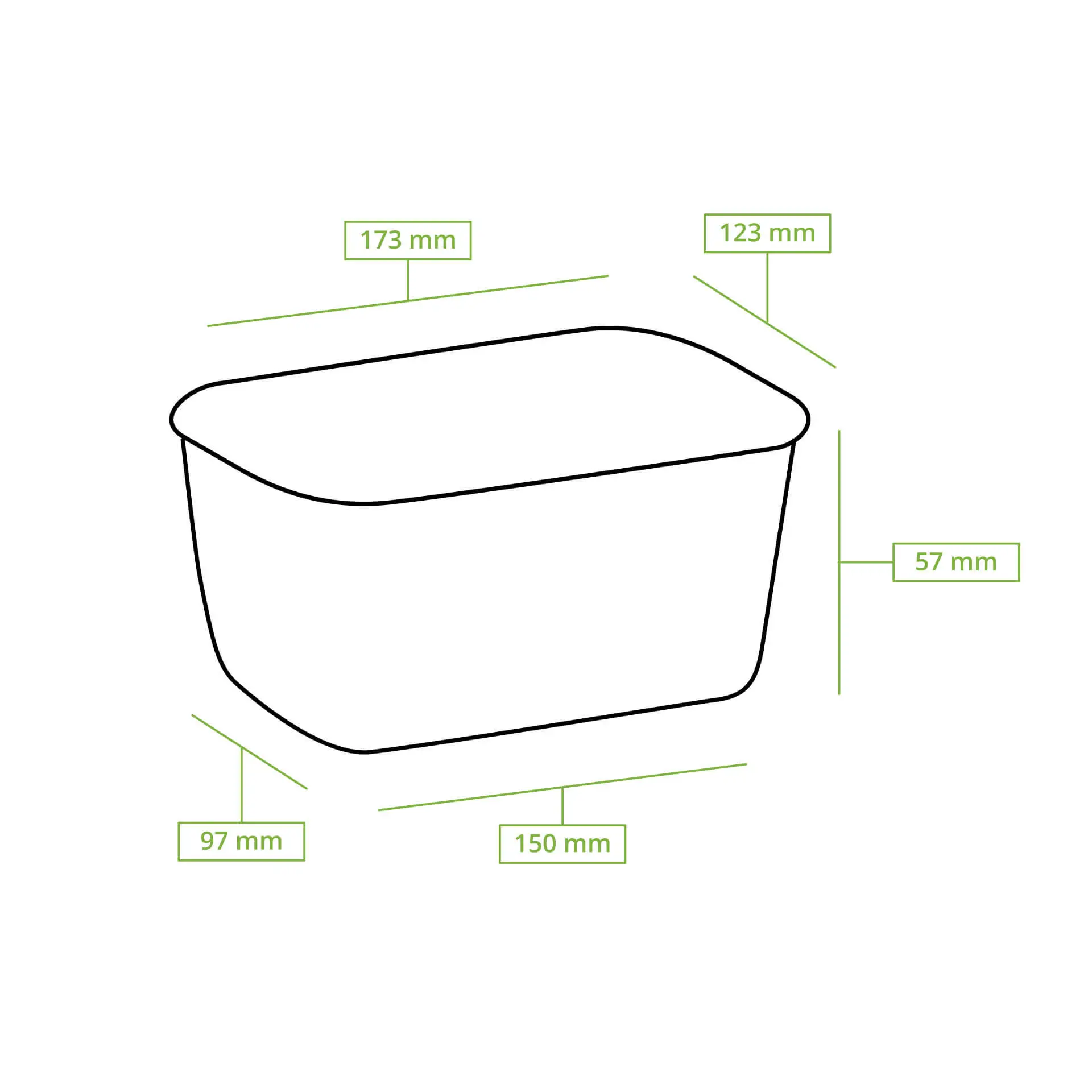 Food Containers 750 ml, 17,5 x 12,5 x 5,5 cm, kraft, rectangular