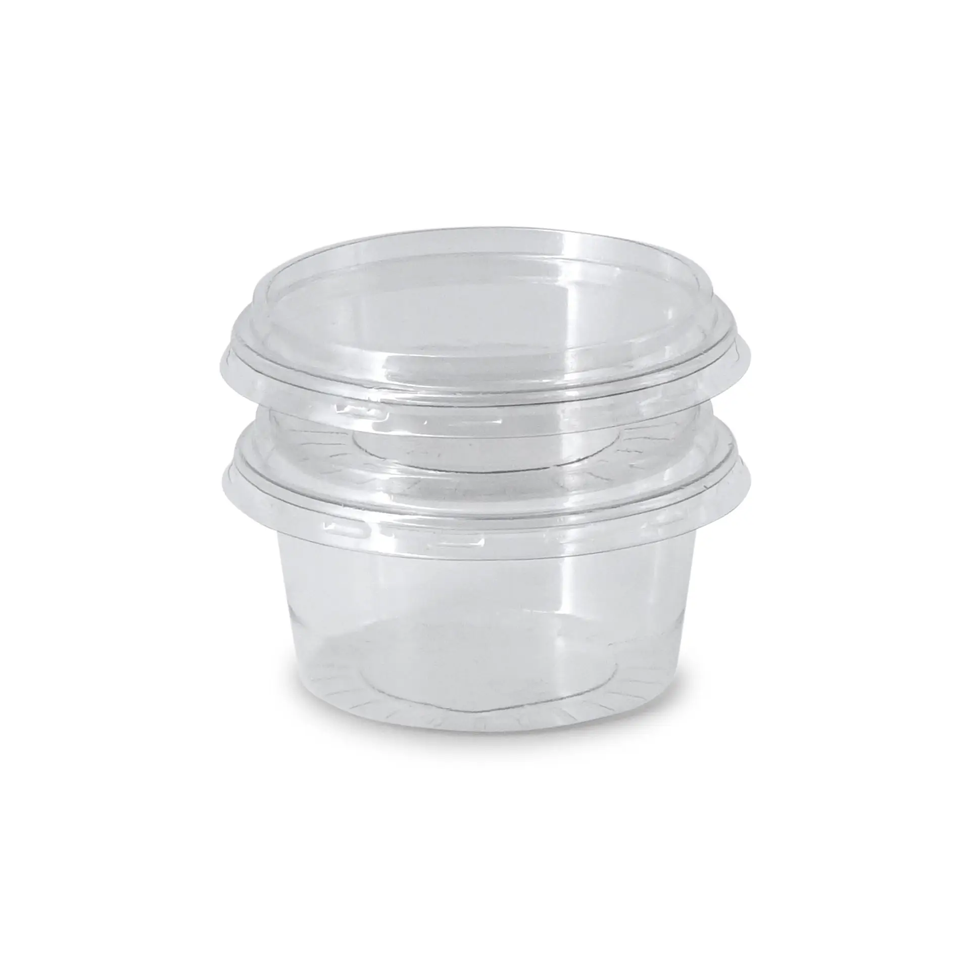 50 ml / 1.8 oz rPET sauce pots, Ø 75 mm, clear dfc02506-rpet-portionsbecher-50-ml-75-mm-transparent-3