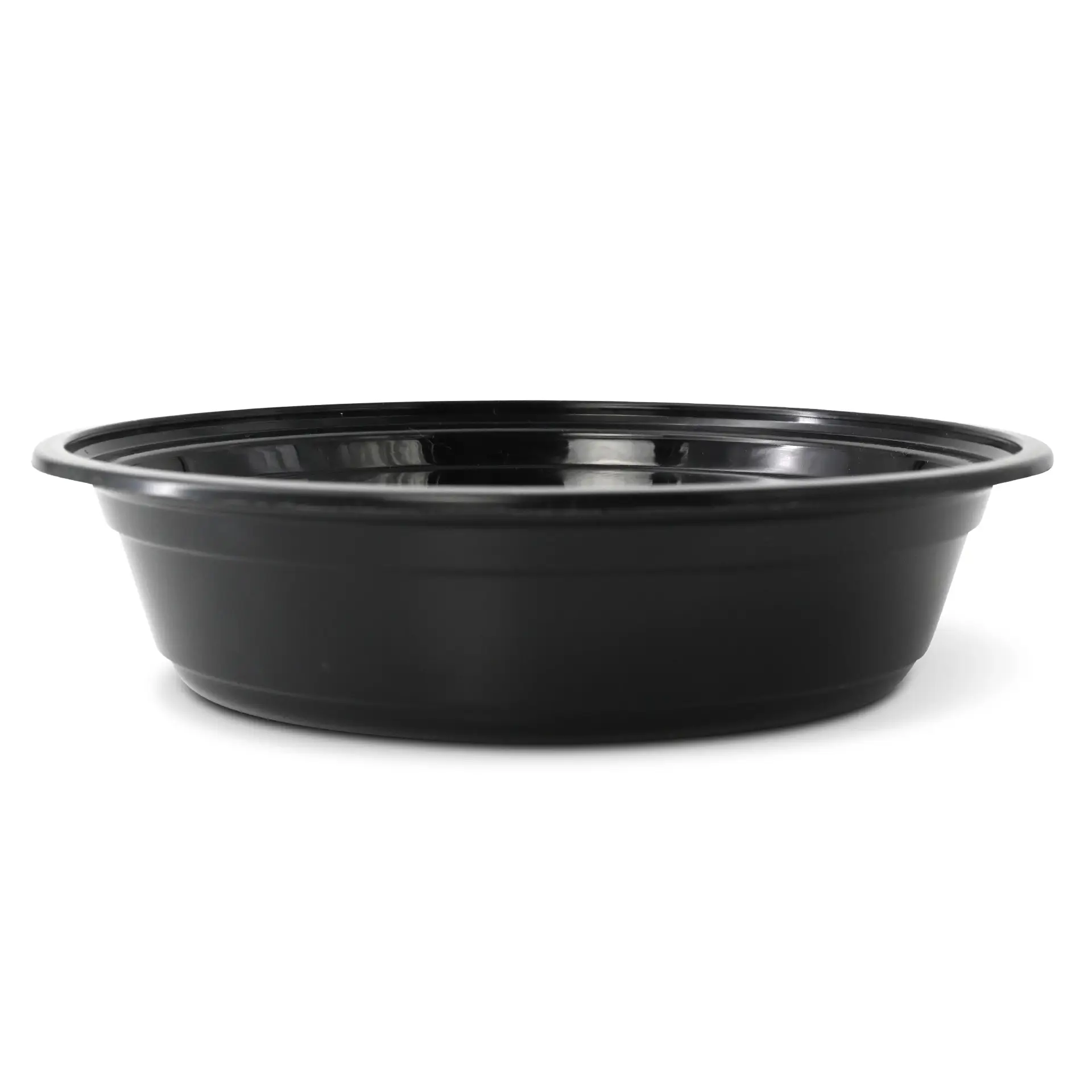 Reusable plate made of PP 700 ml, round, black
