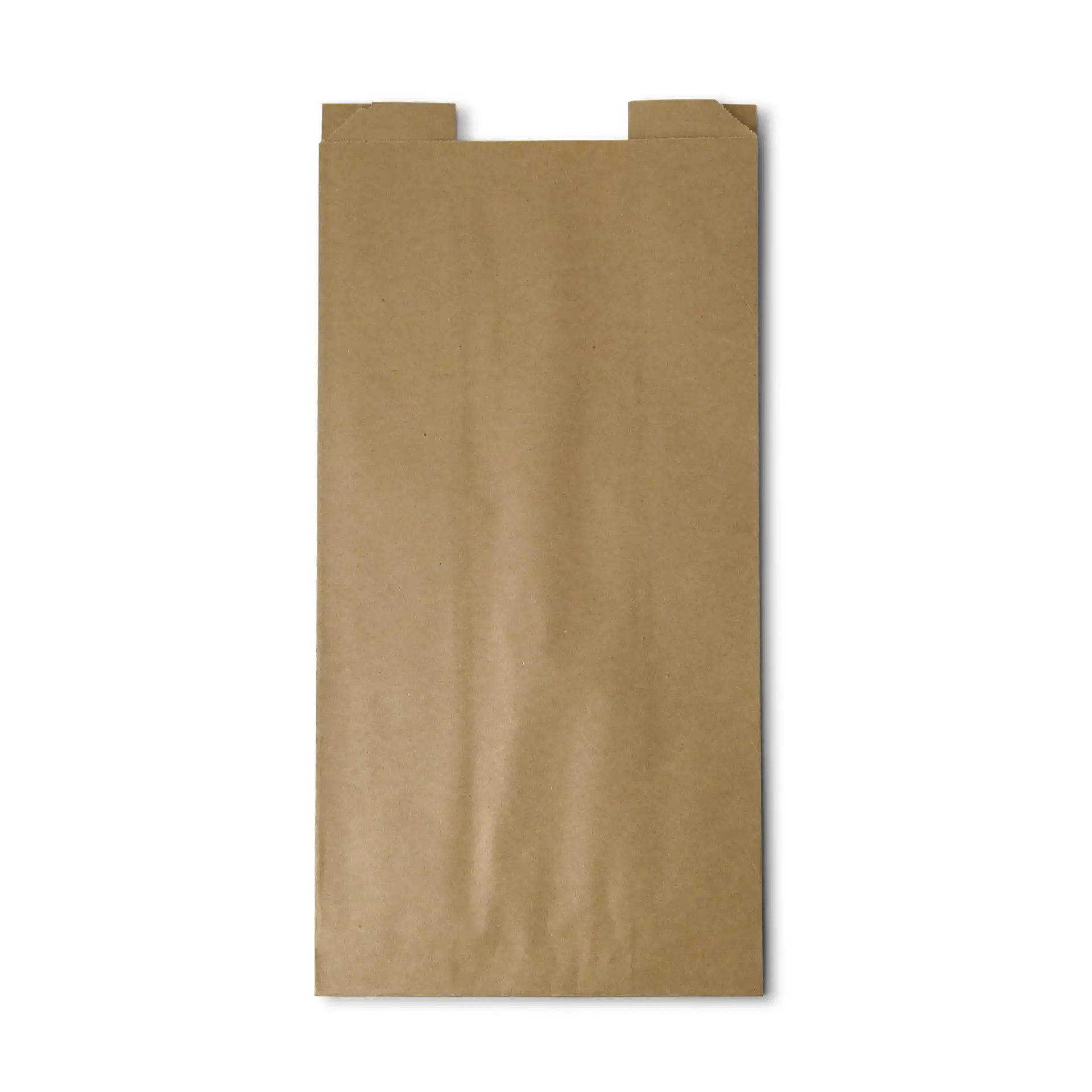 Flat paper bread bag with Window L, 20 x 11 x 41 cm, brown