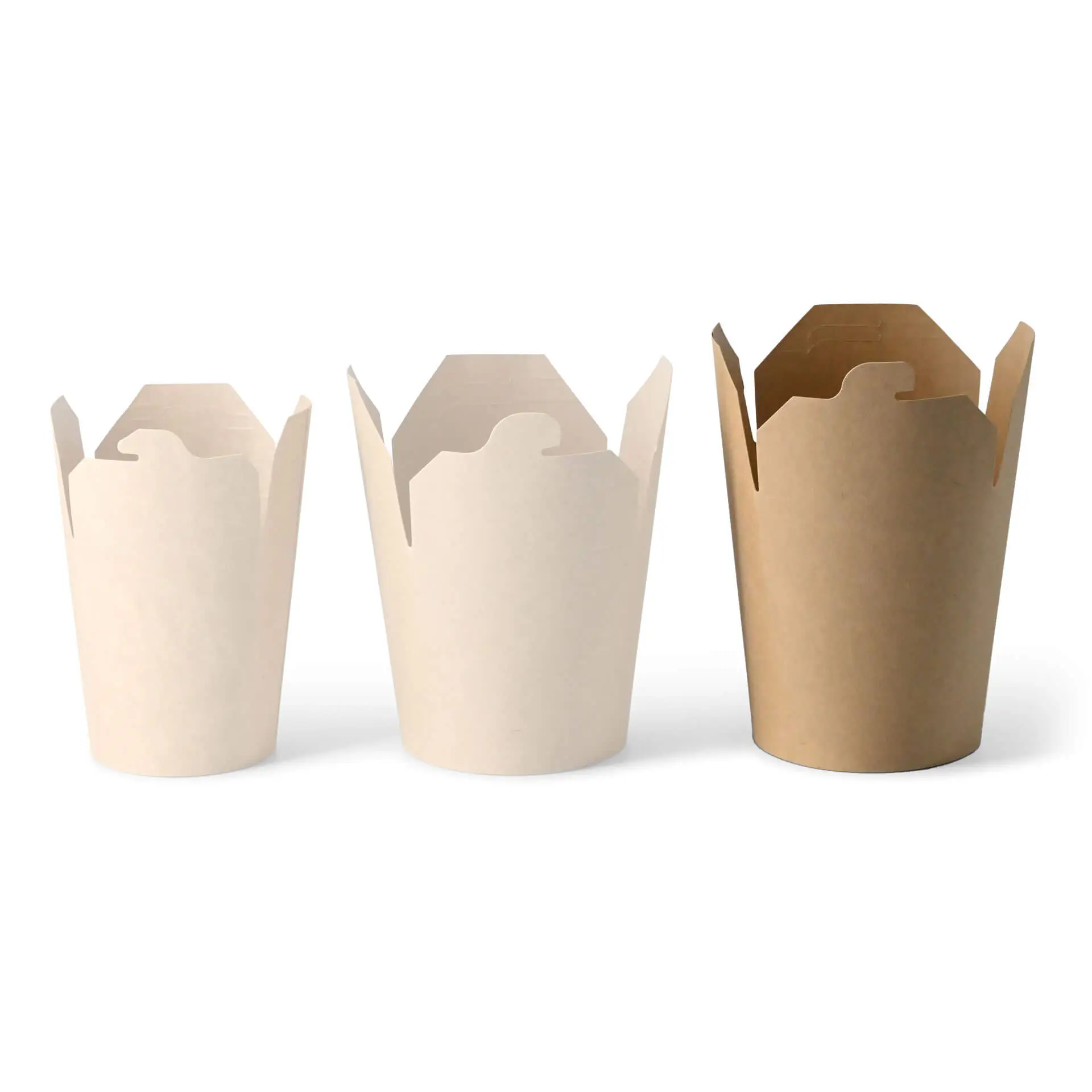 Noodle box / Asian box made of coated cardboard, 800 ml, brown