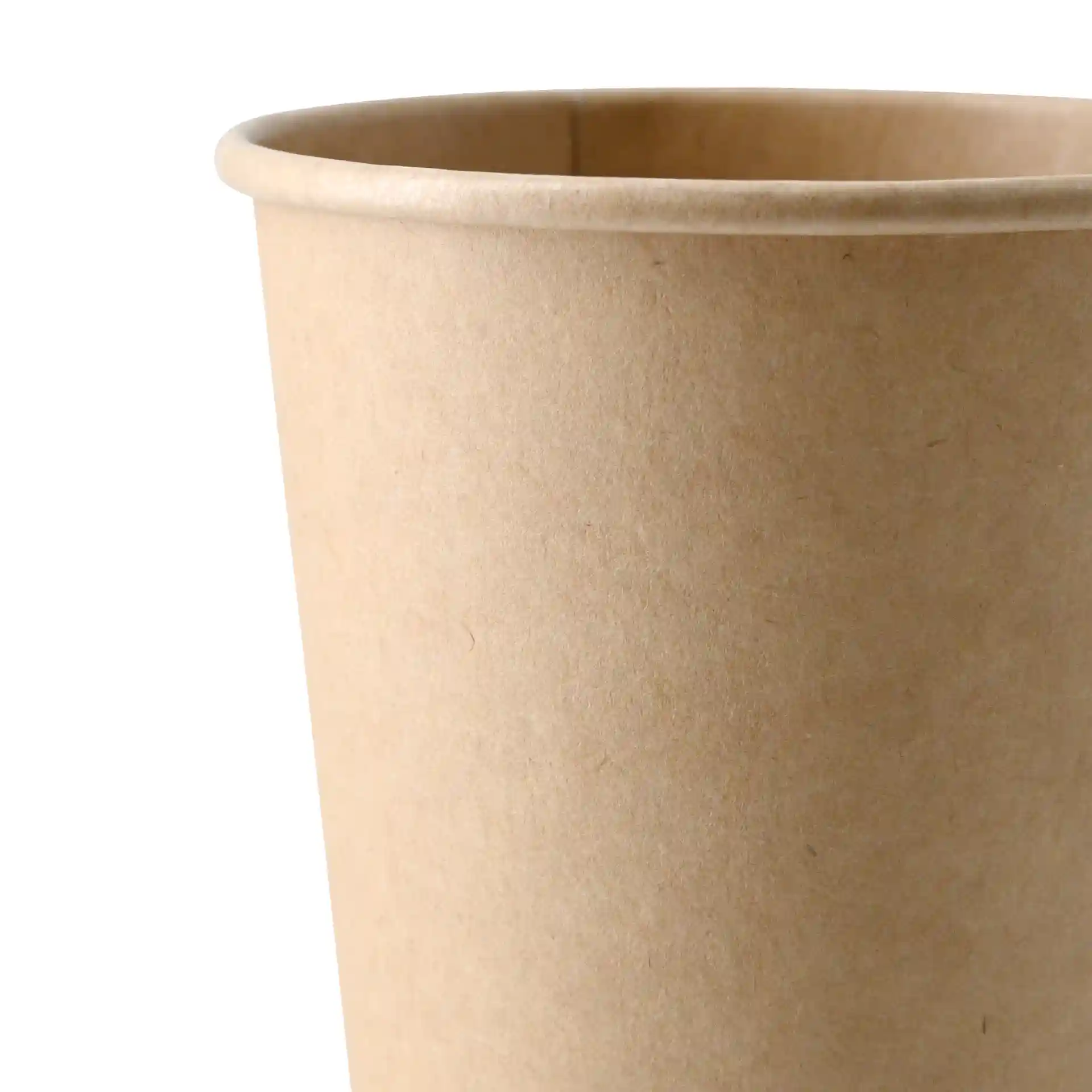 Brown paper cup with a single wall, 400 ml capacity, and a diameter of 90 mm.