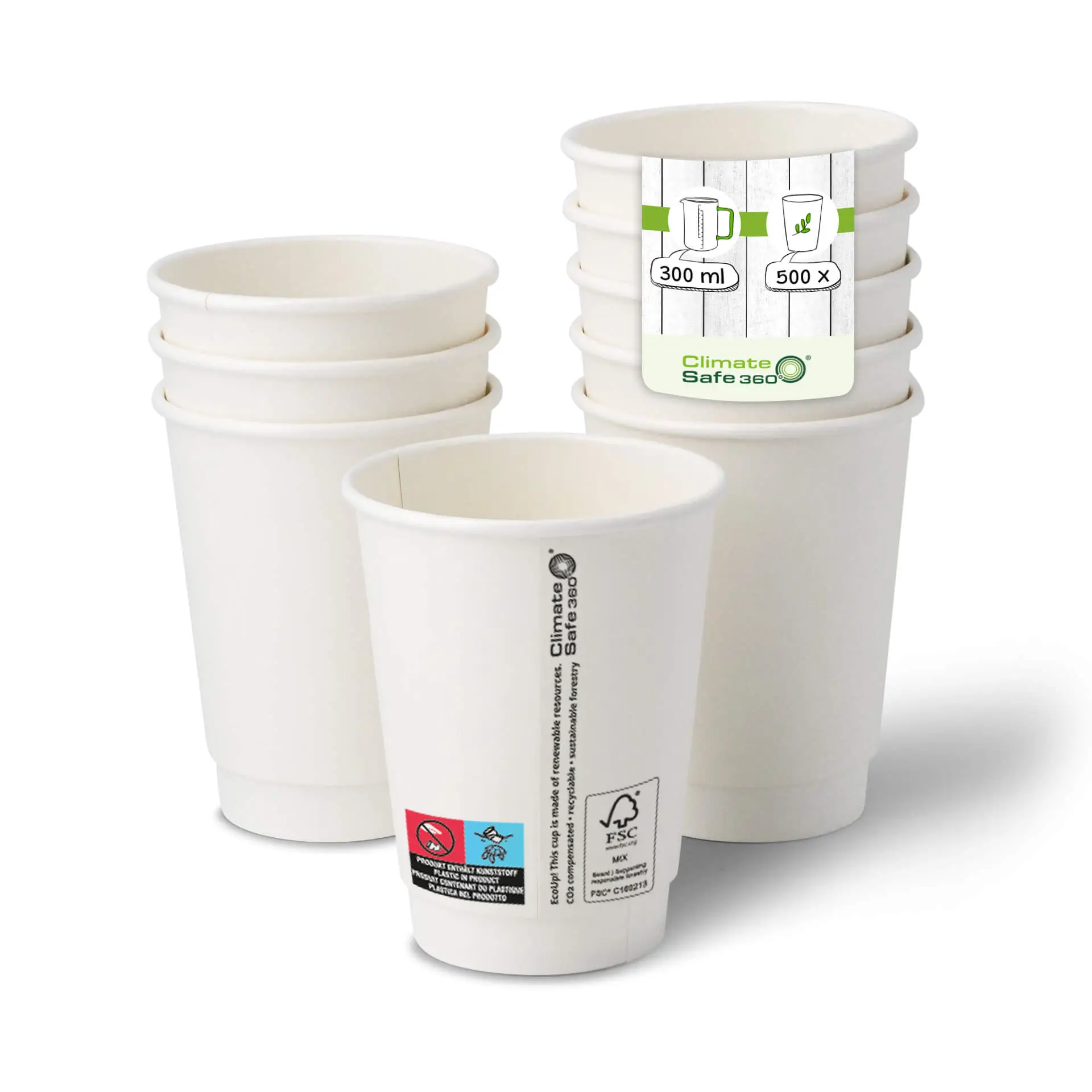 12 oz Take away coffee cups (coated), double-walled, Ø 90 mm, white con10004-01-0-coffee-to-go-becher-aus-pappe-beschichtet-doppelwandig-300-ml-12-oz-90-mm-weiss