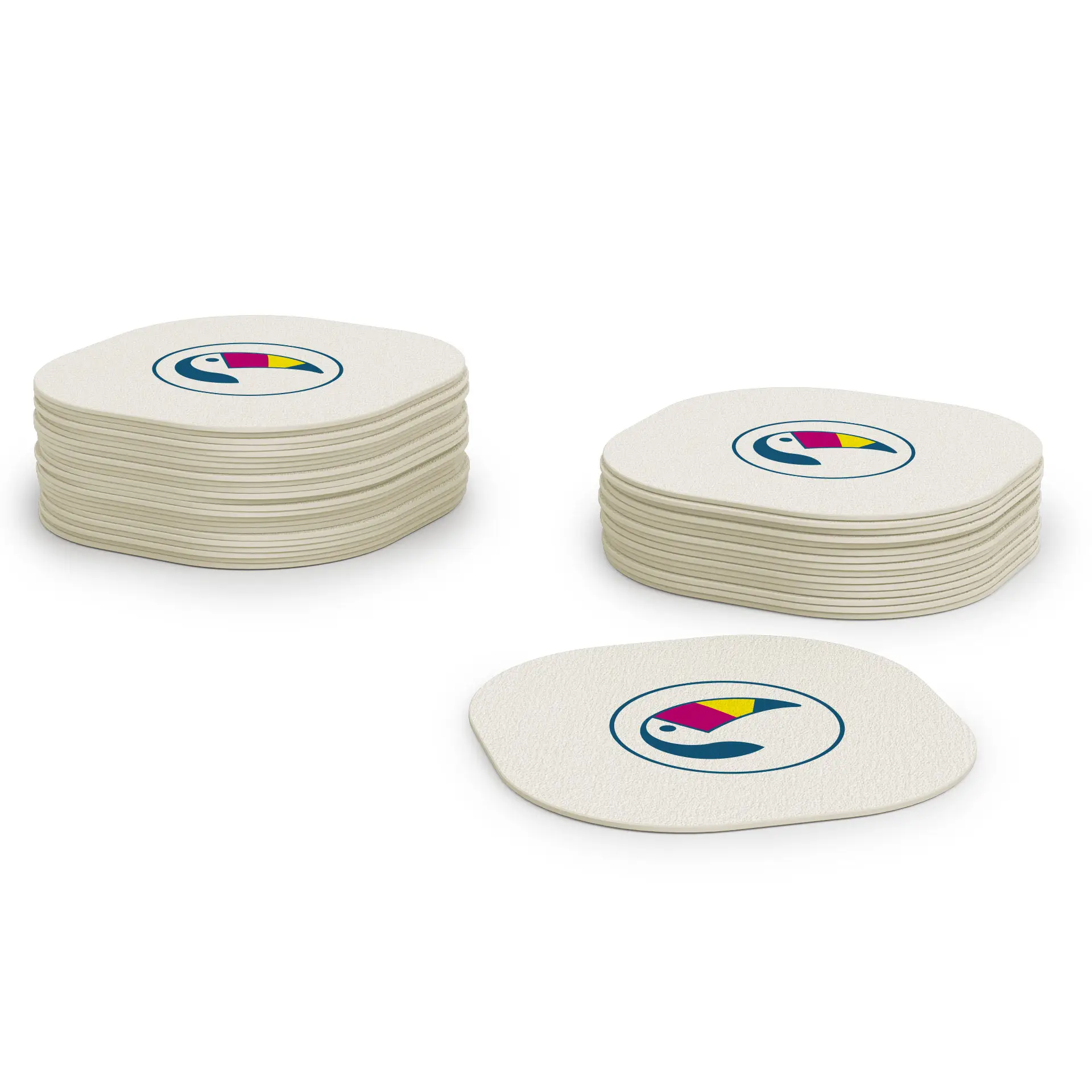 Printed beer coasters / drink coasters, 10 x 10 cm, modern