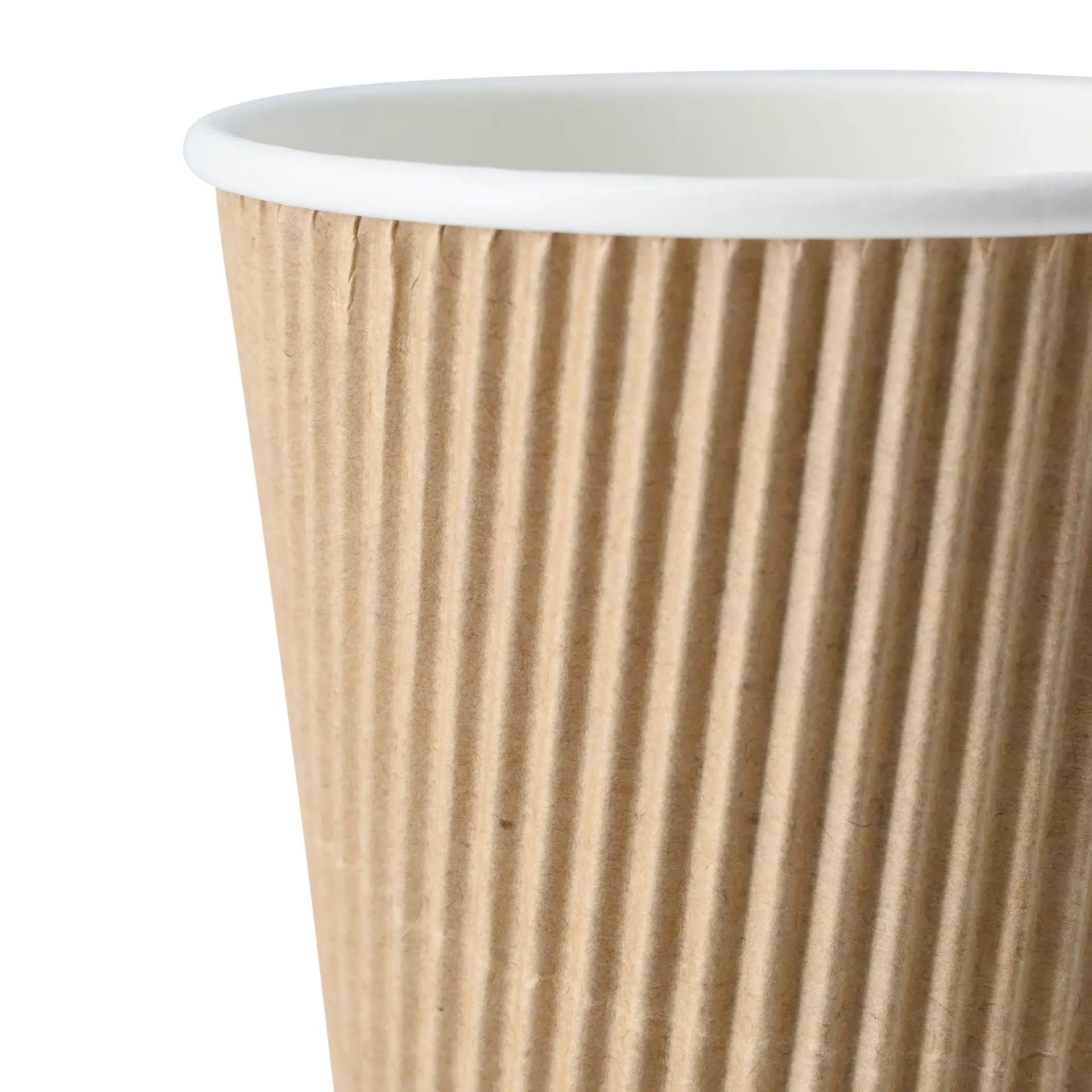 12 oz Takeaway coffee cups / Ripple cups, Ø 90 mm, kraft