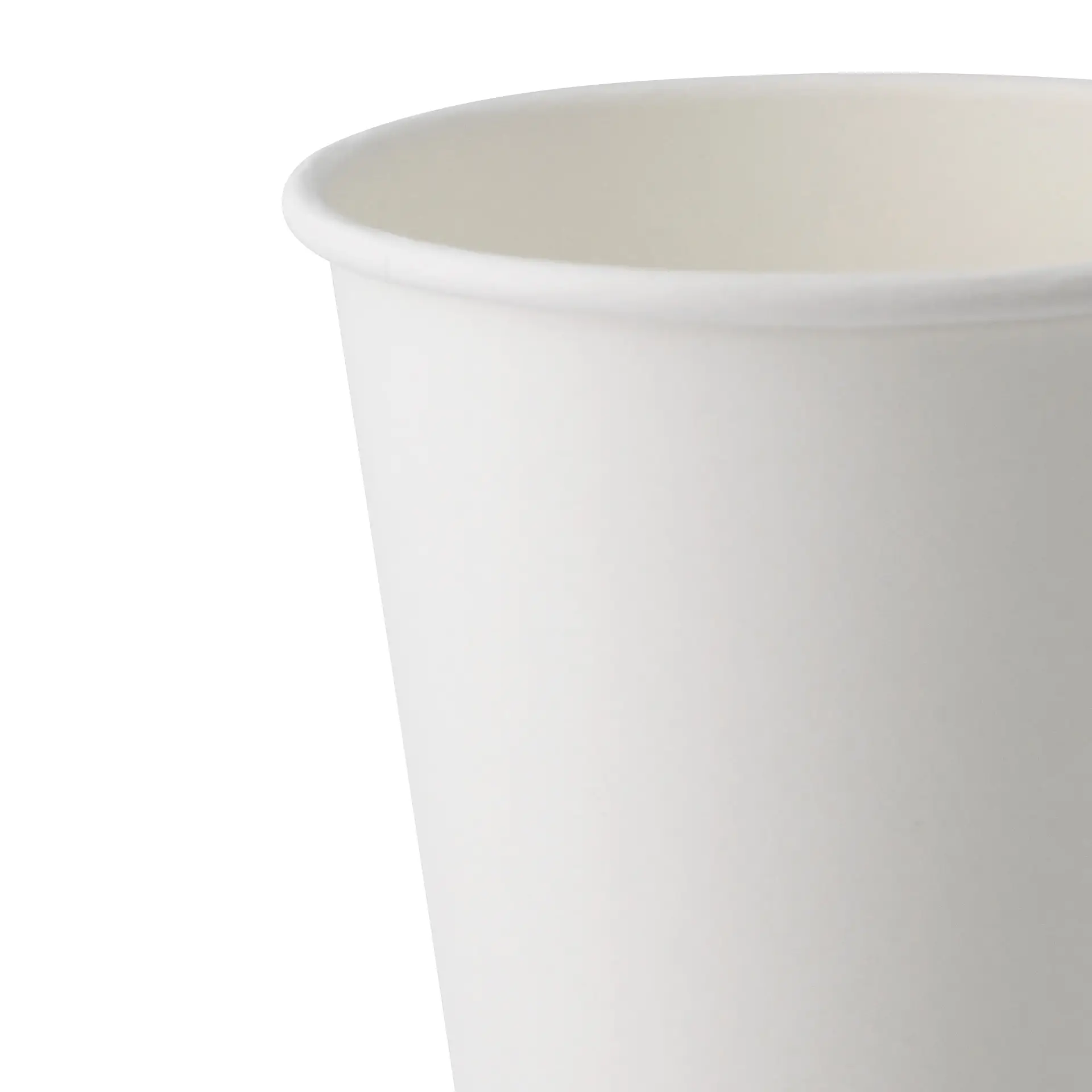 Single-wall white paper cup, 300 ml size, PLA-coated for hot and cold drinks; biodegradable and compostable.
