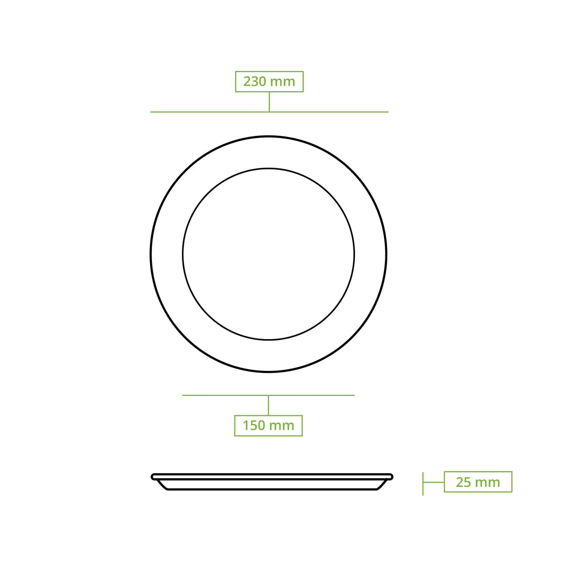 Paper plates Ø 23 cm, brown, round Paper plates Ø 23 cm, brown, round