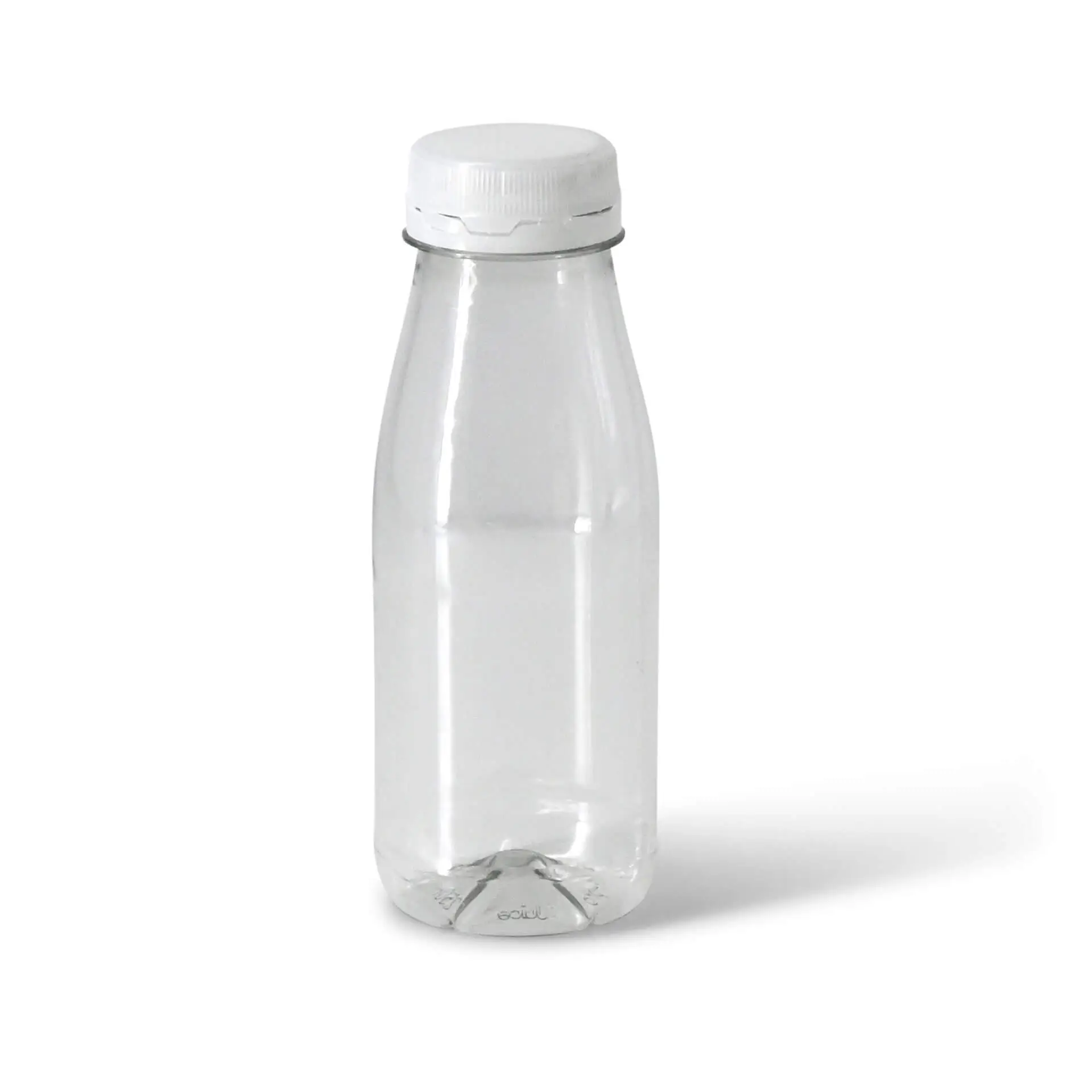 250 ml / 9 oz rPET-bottles, clear, white lid dcd03033-rpet-flaschen-250-ml-klar-deckel-weiss-1