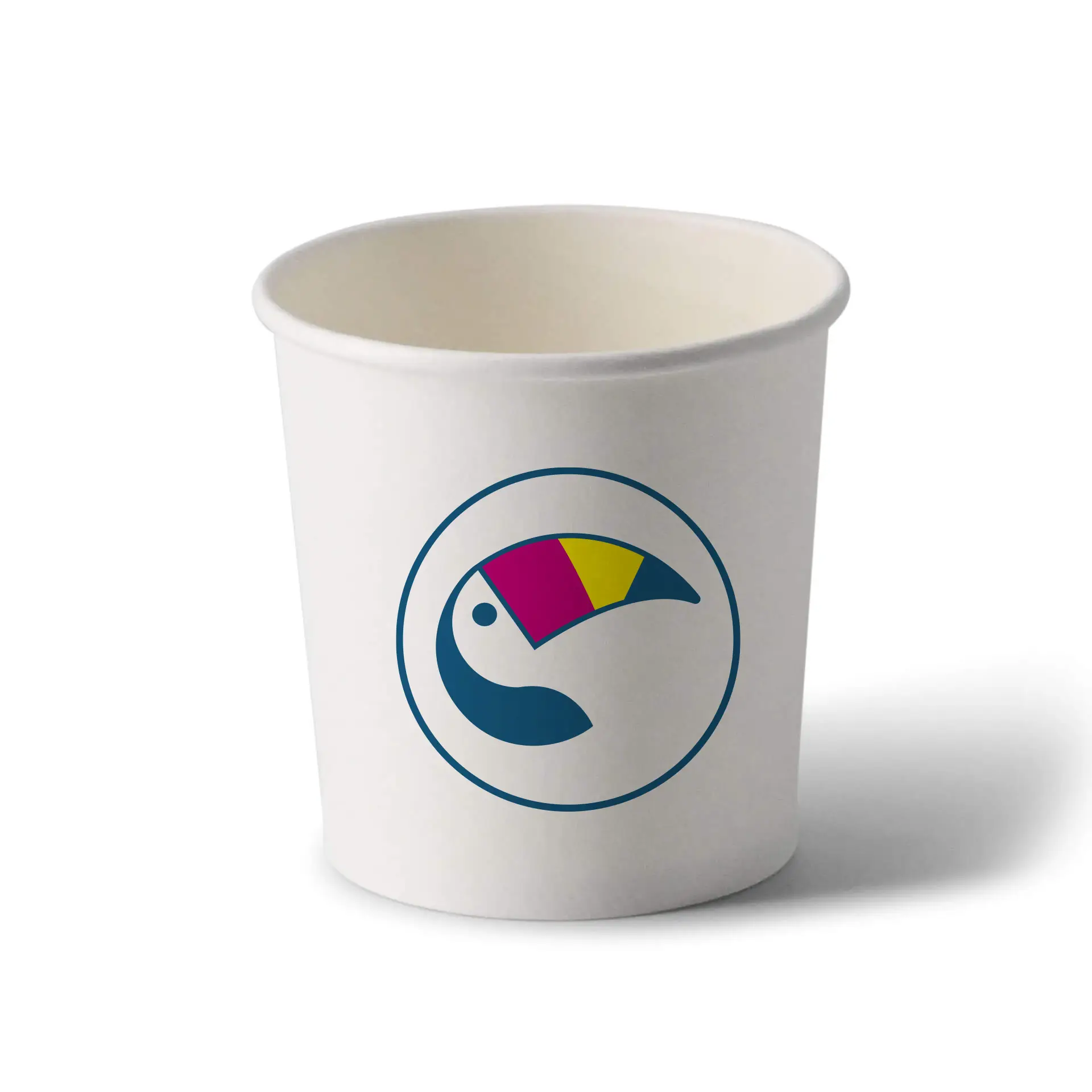 Soup cup to go printed, white, 300 ml, Ø 90 mm, PE-coated