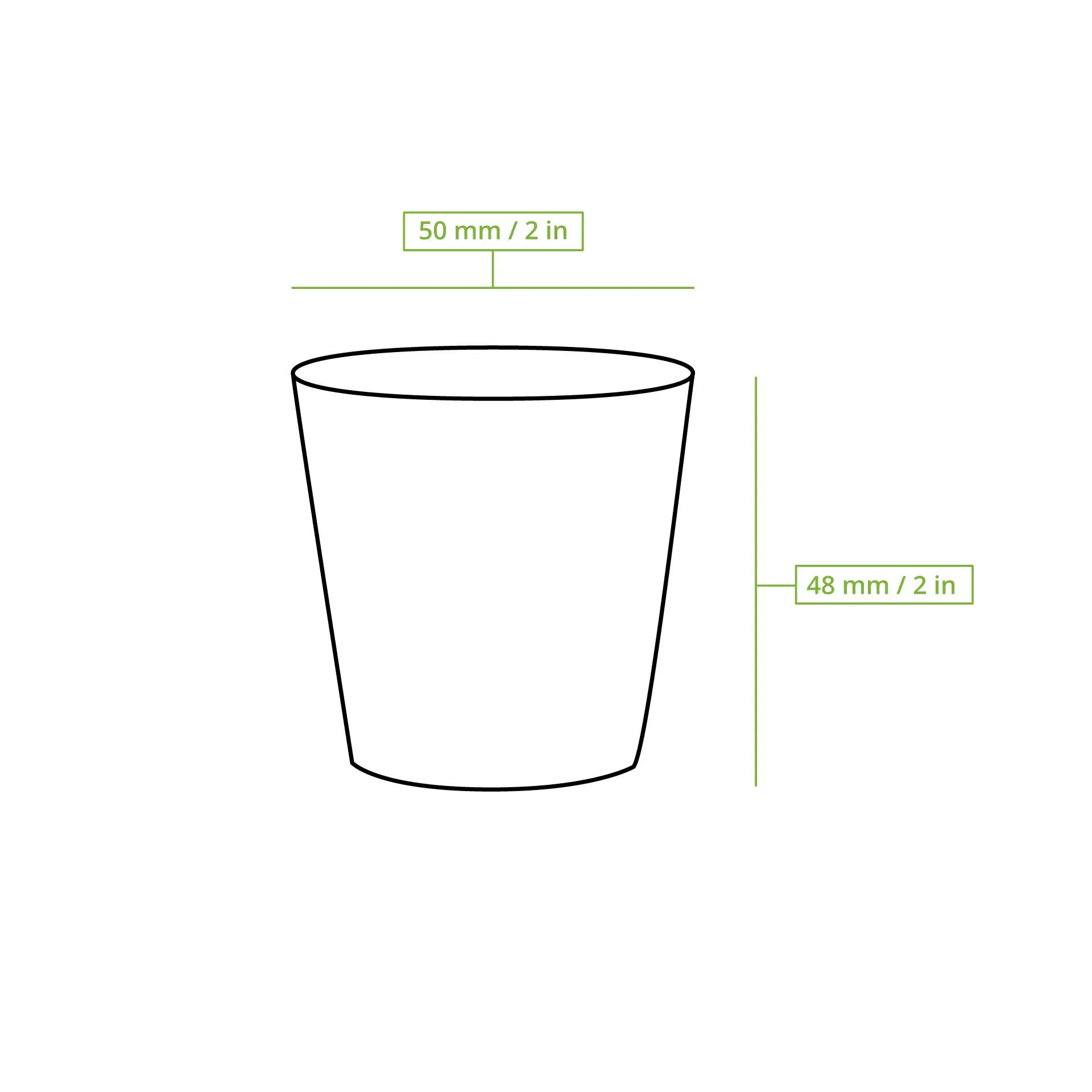 2 oz Paper cups, Ø 50 mm, white