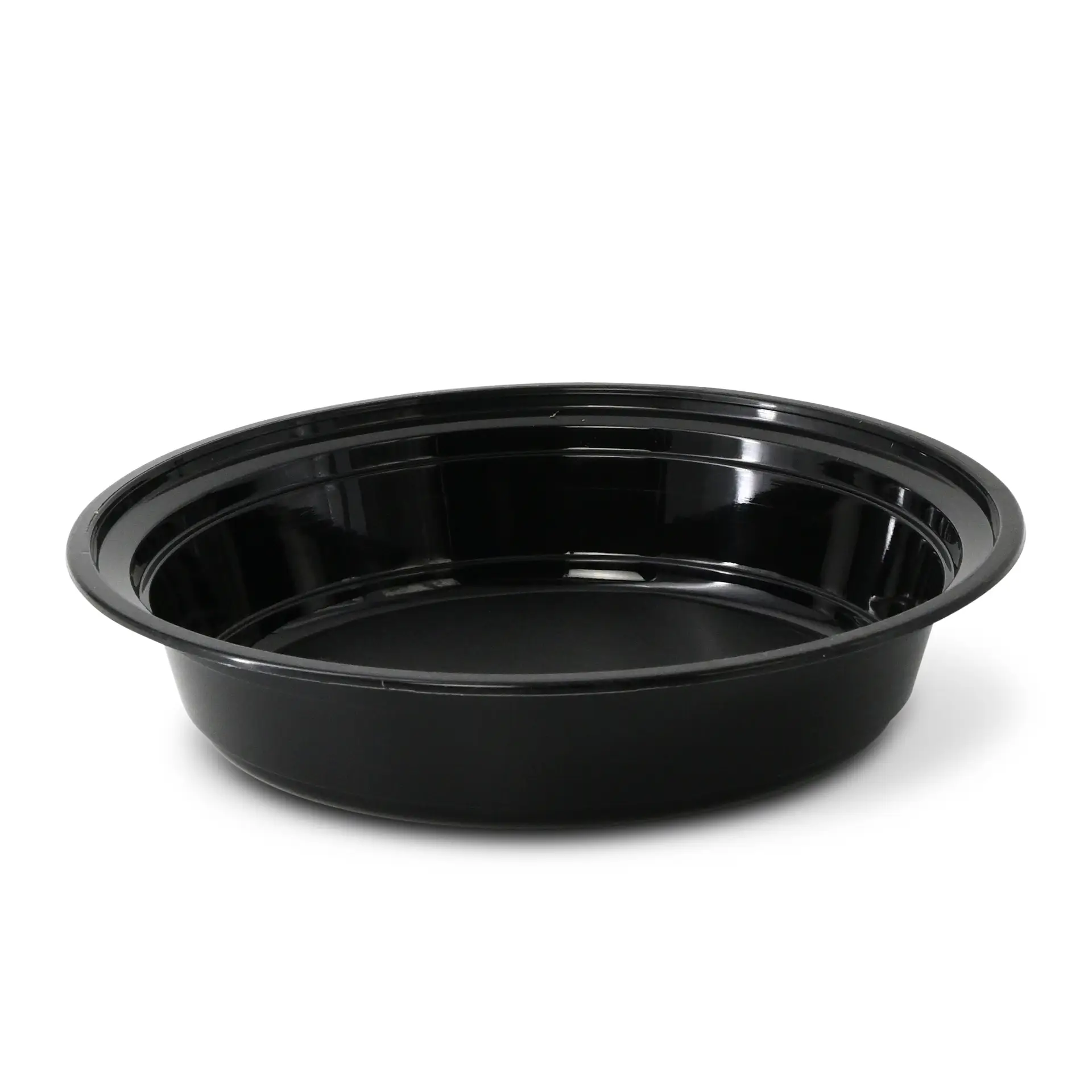 Reusable plate made of PP 1000 ml, round, black