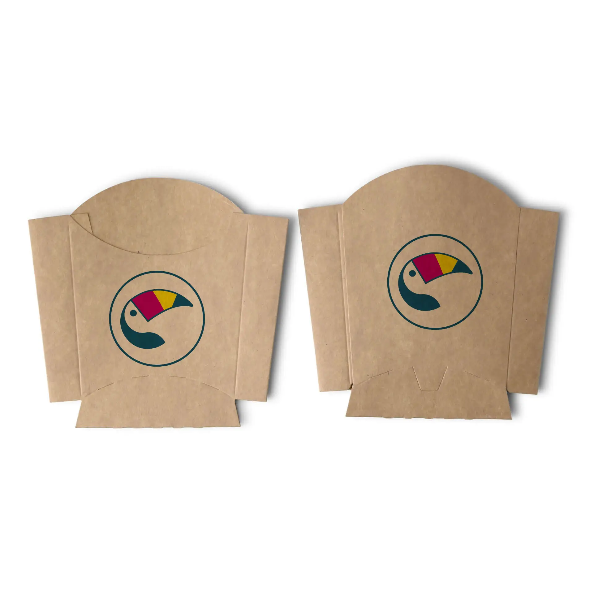 Custom printed fries scoops, 8.5 x 5 x 9.5 cm, PE-coated