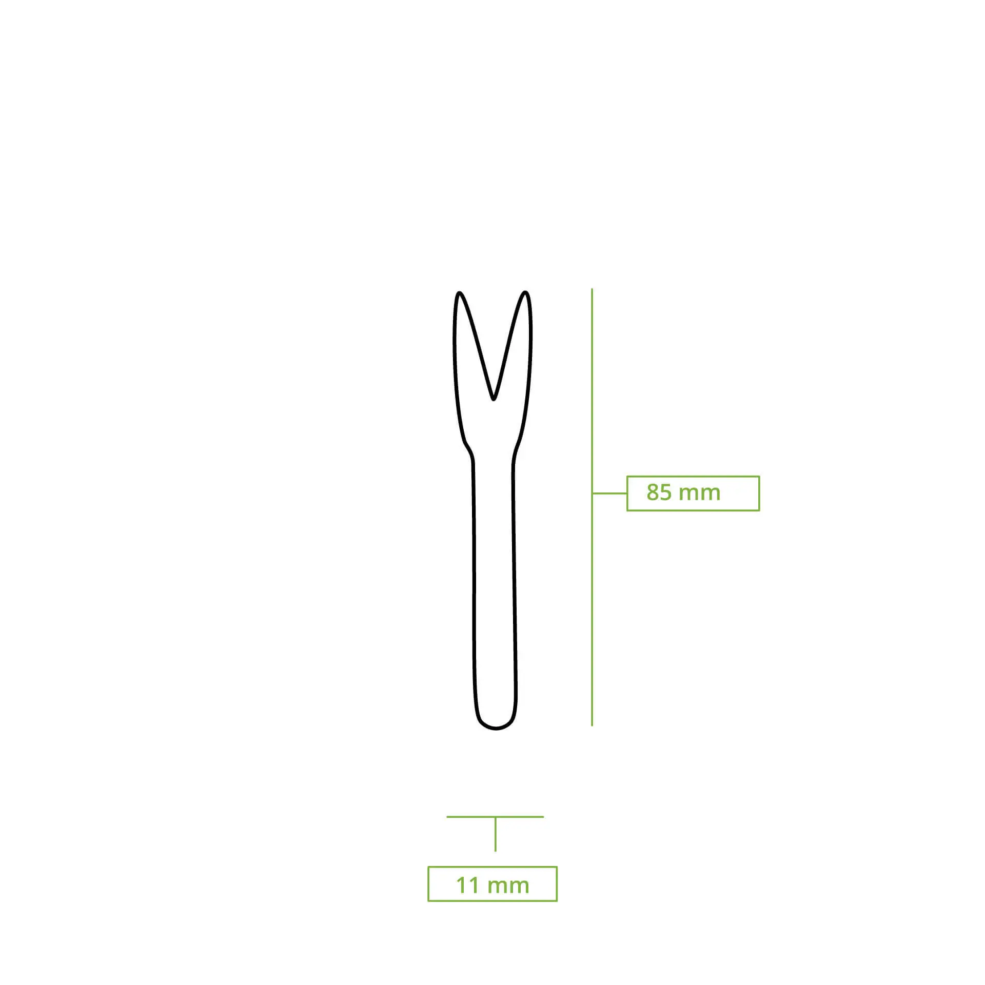 Wooden chip forks, 8.5 cm