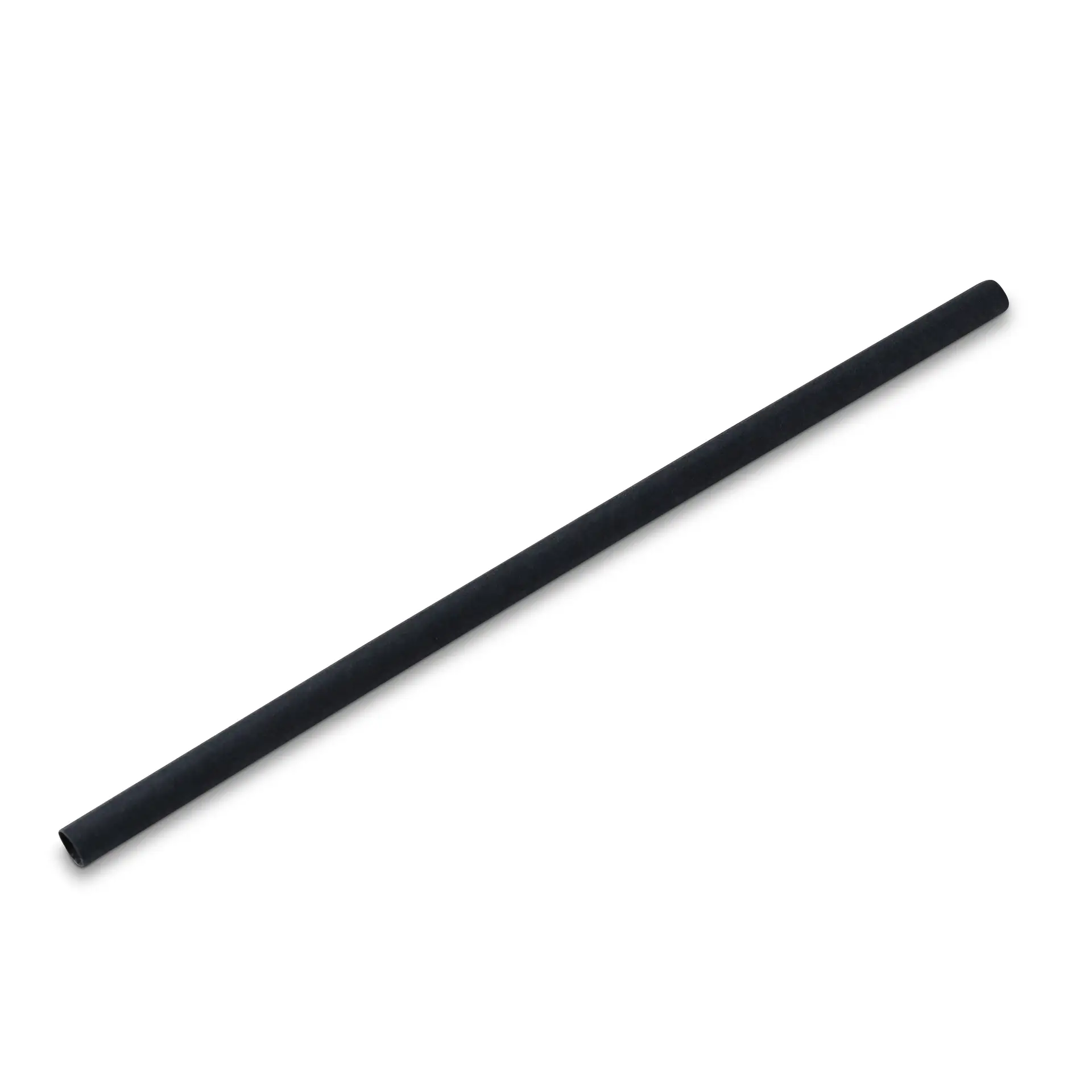 Jumbo drinking straw 23 cm, Ø 0,8 cm, black, vertically rolled