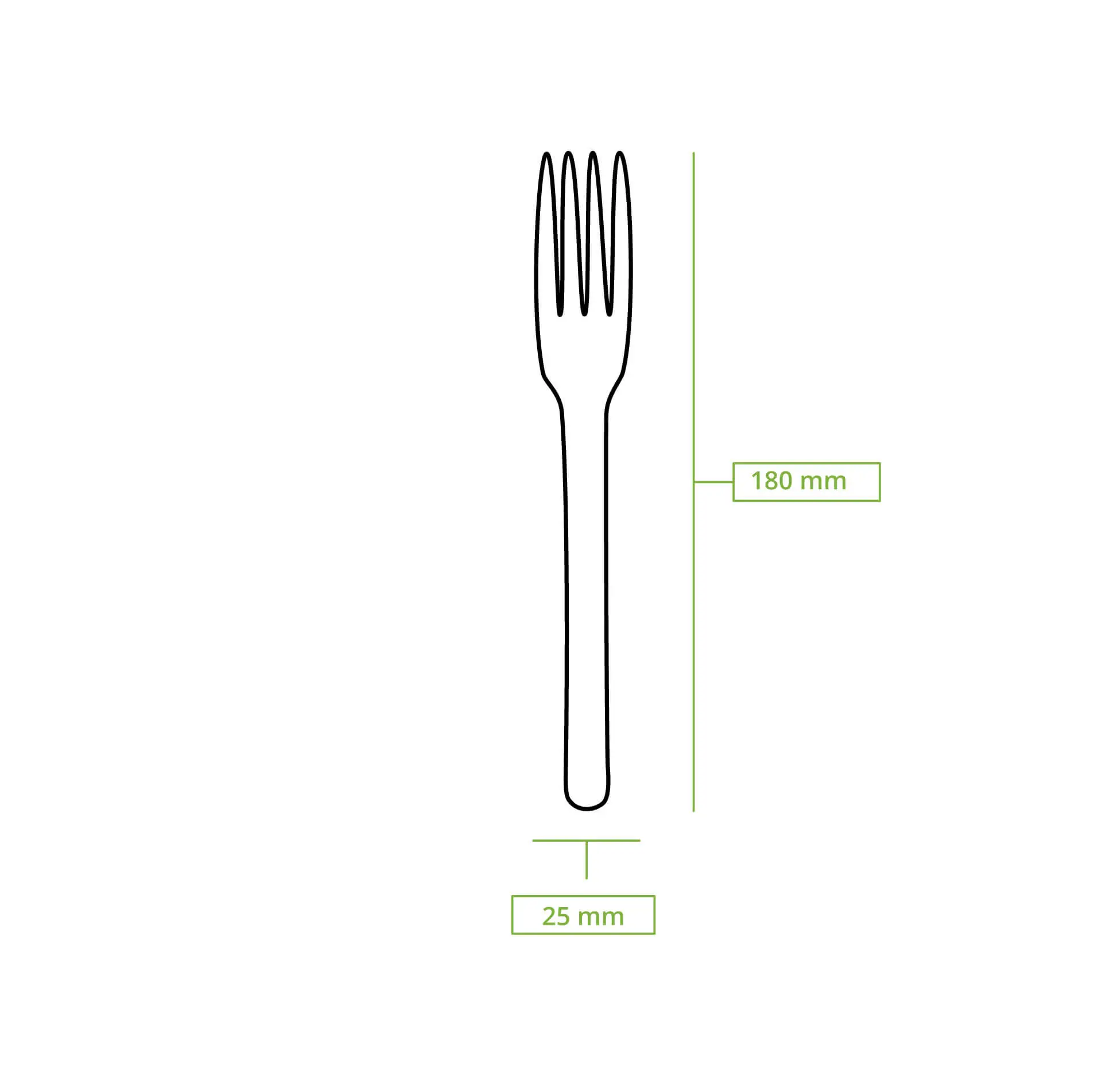 Wooden forks (Premium) 18 cm, bio-coated