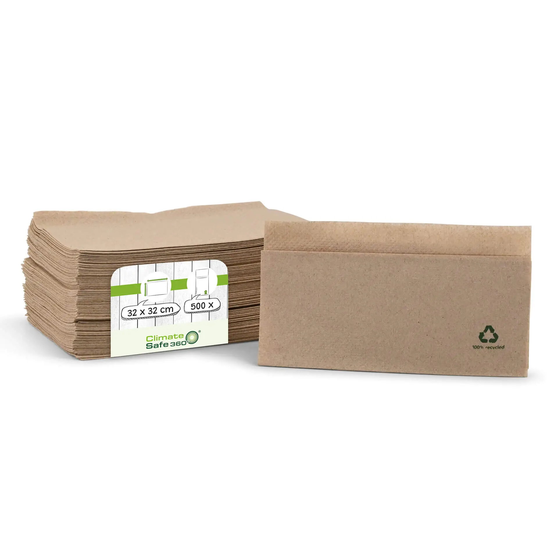 rPaper-napkins 32 x 32 cm, 1-ply, 1/8 fold, unbleached rPaper-napkins 32 x 32 cm, 1-ply, 1/8 fold, unbleached