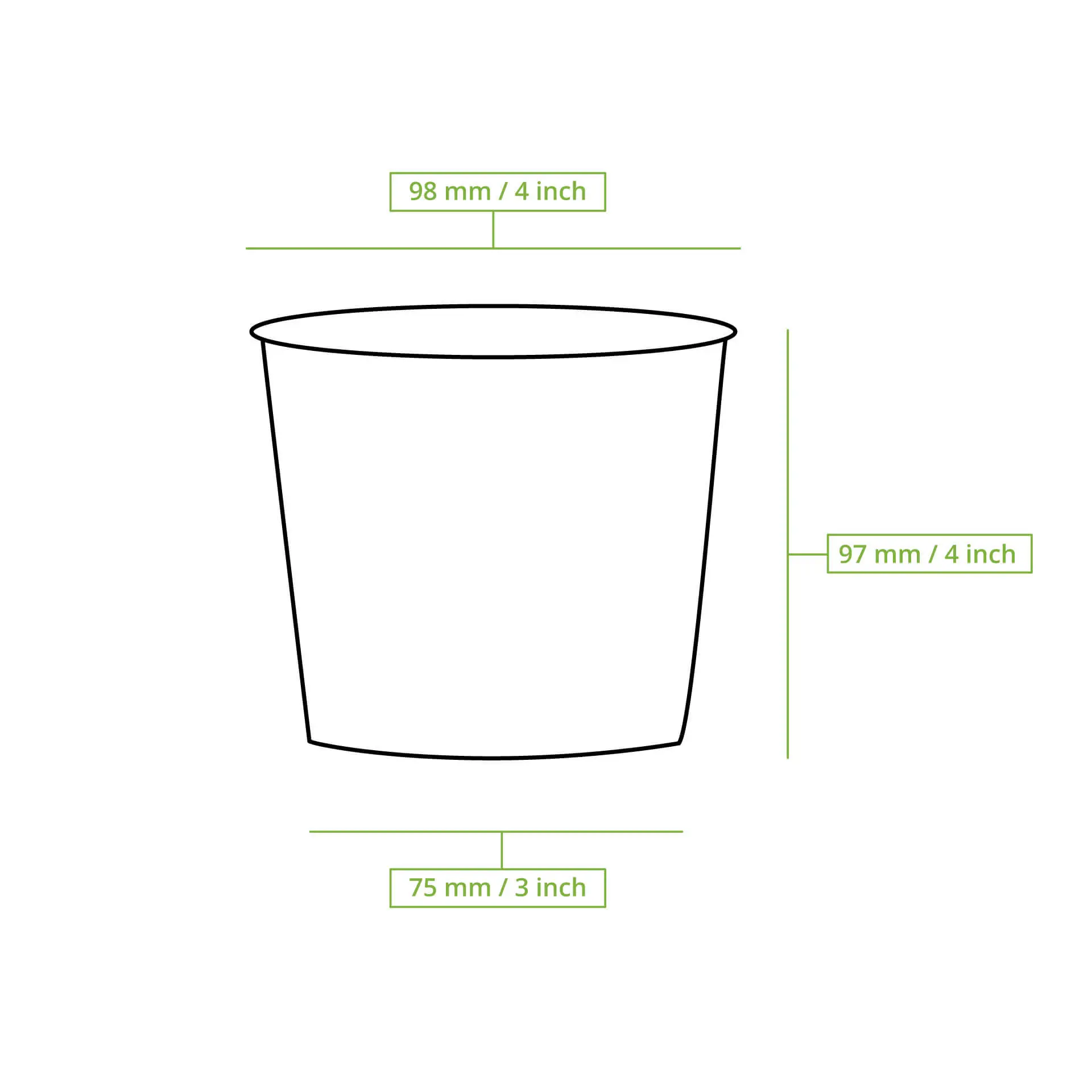 16 oz, Takeaway Soup container (coated), Ø 95 mm, brown 16 oz, Takeaway Soup container (coated), Ø 95 mm, brown