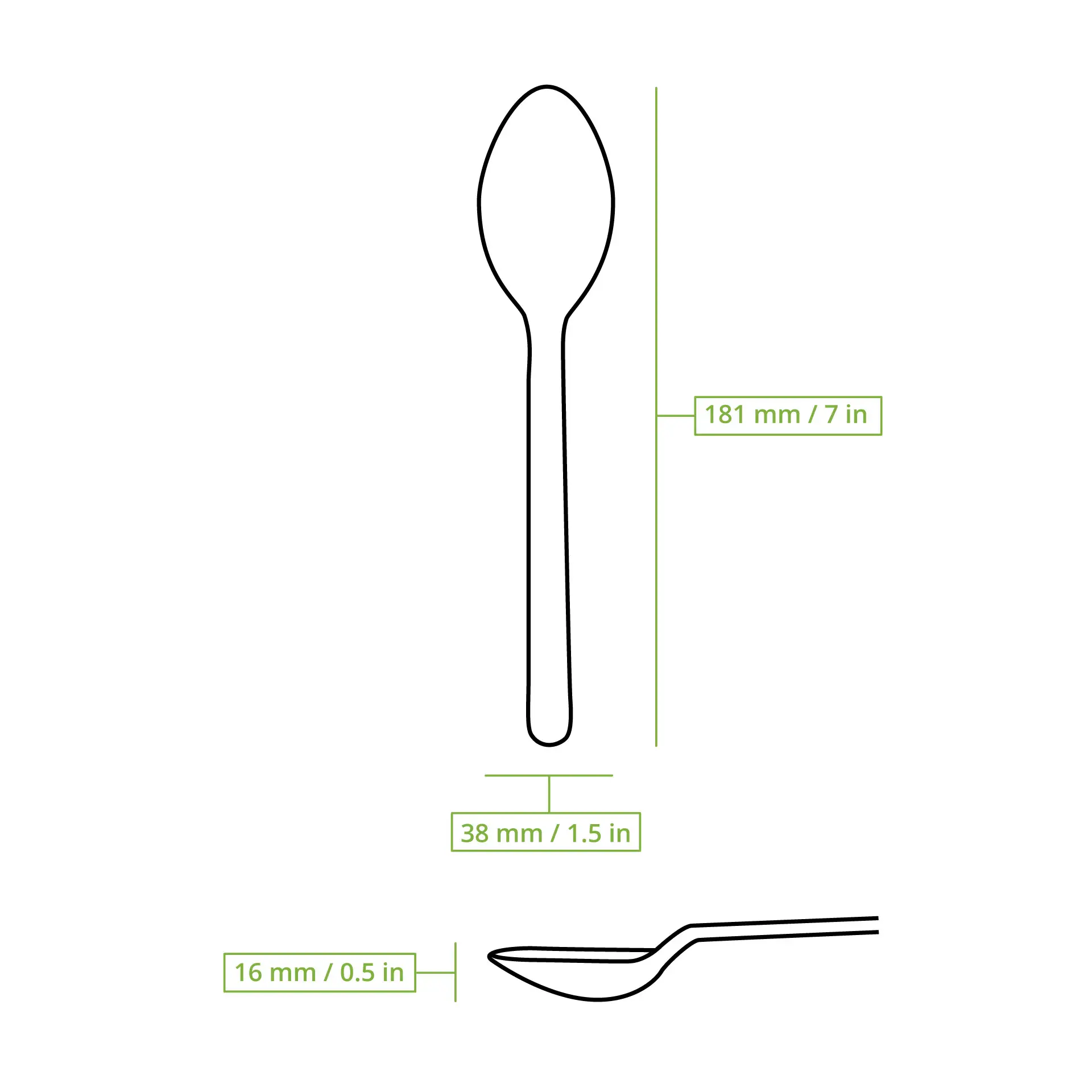 Reusable Spoon “merways Cutlery” 18 cm, pepper / grey
