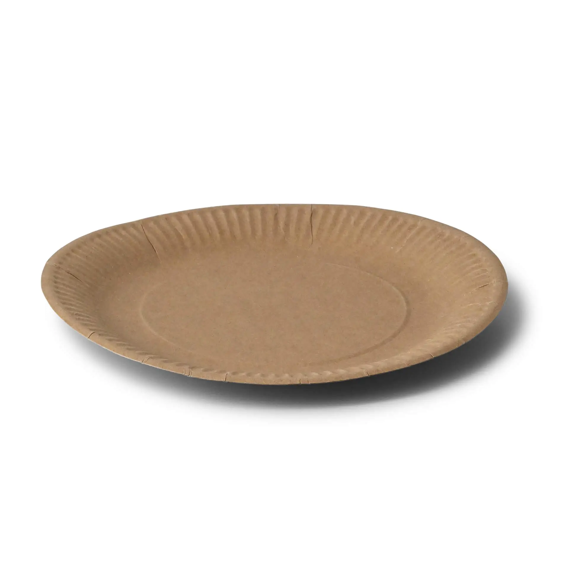 Paper plates Ø 23 cm, brown, round Paper plates Ø 23 cm, brown, round