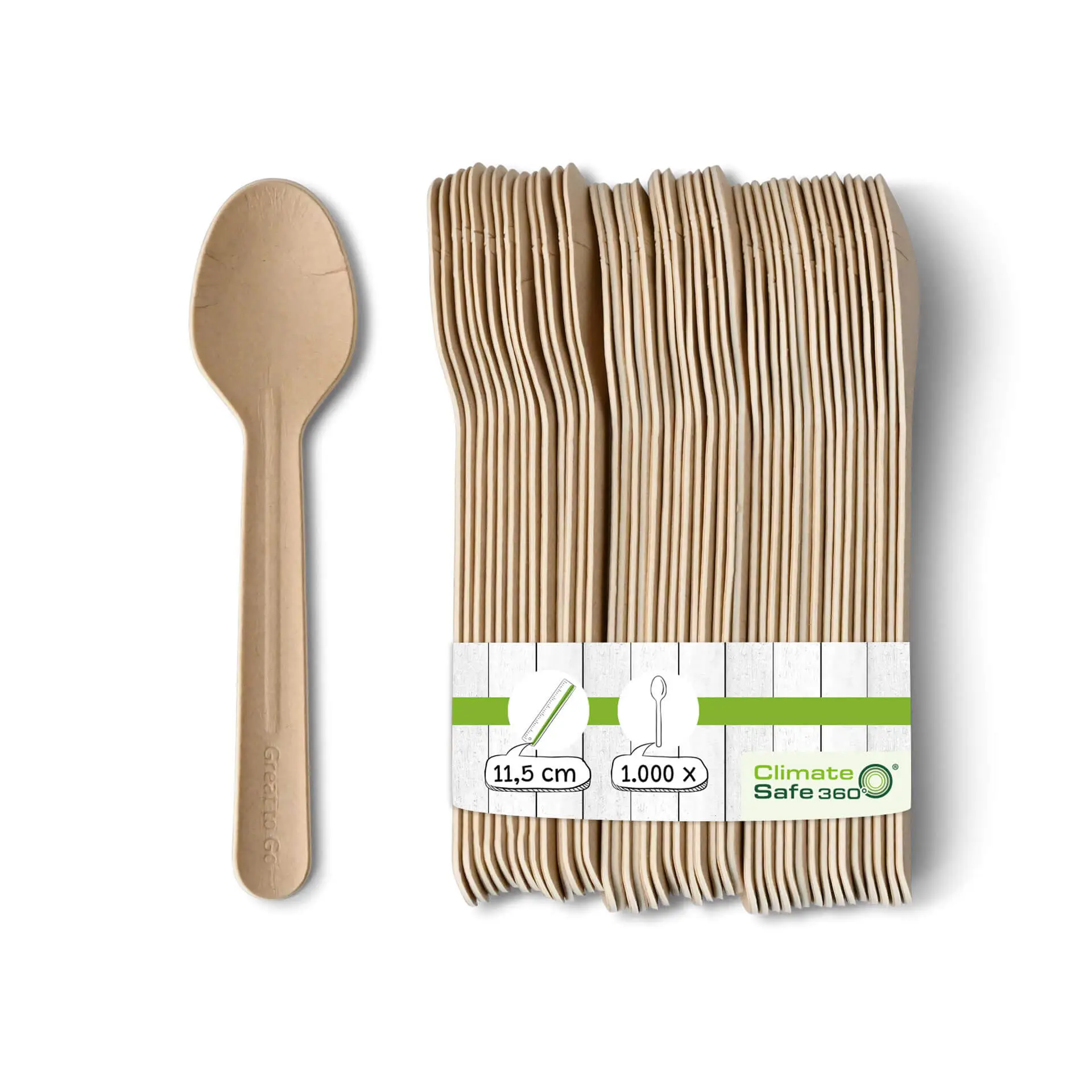 Paper Teaspoon 11.5 cm, brown