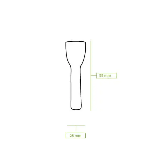 Paper Ice Cream Spoon, 9.5 cm, brown