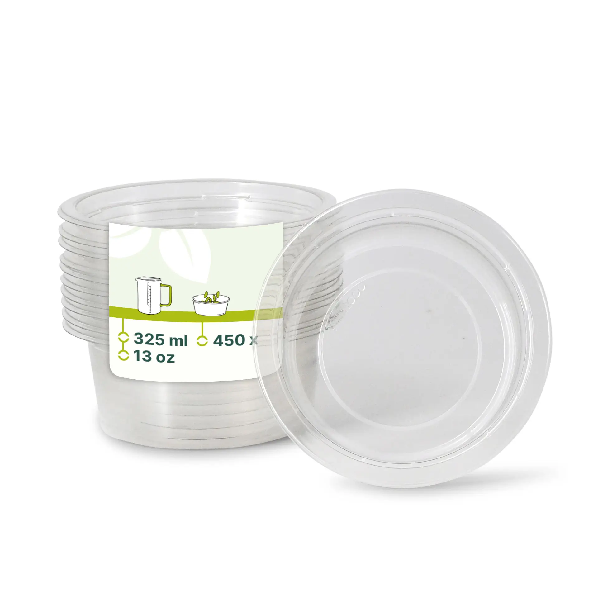rPET deli pots 325 ml, Ø 123 mm, round