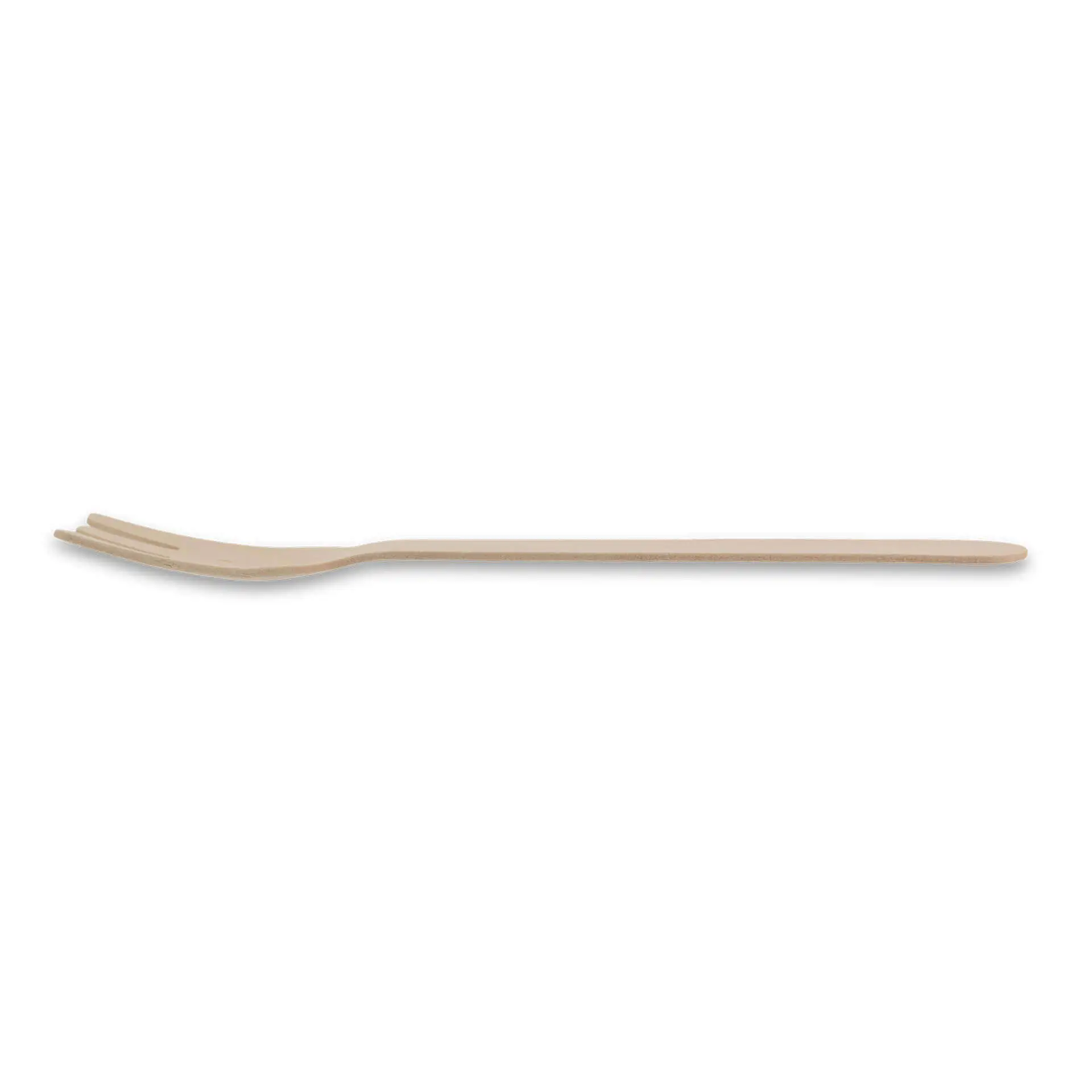 Wooden cake forks 14 cm, bio-coated