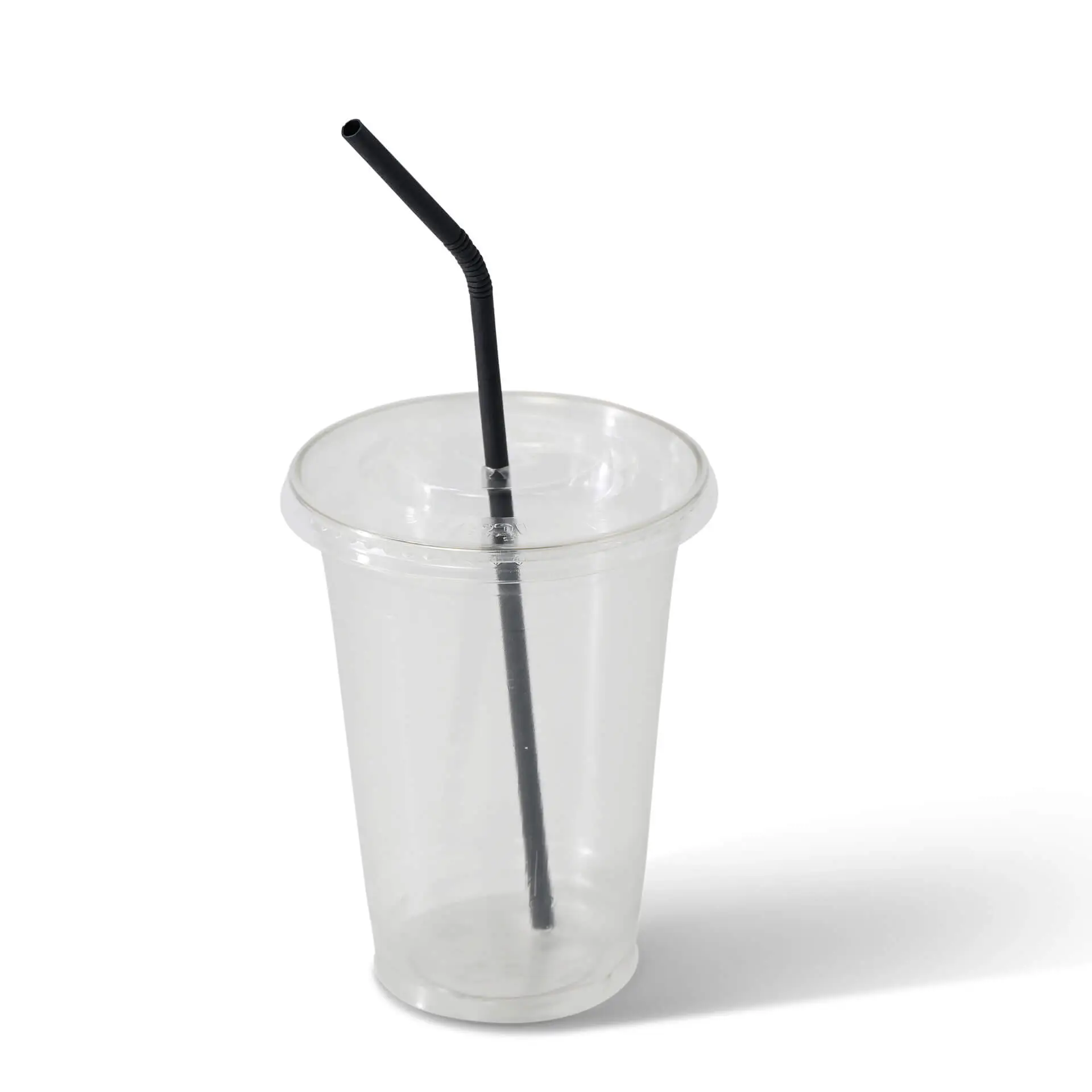 22 cm, Ø 0.5 cm Paper-straws flexible, black, wrapped
