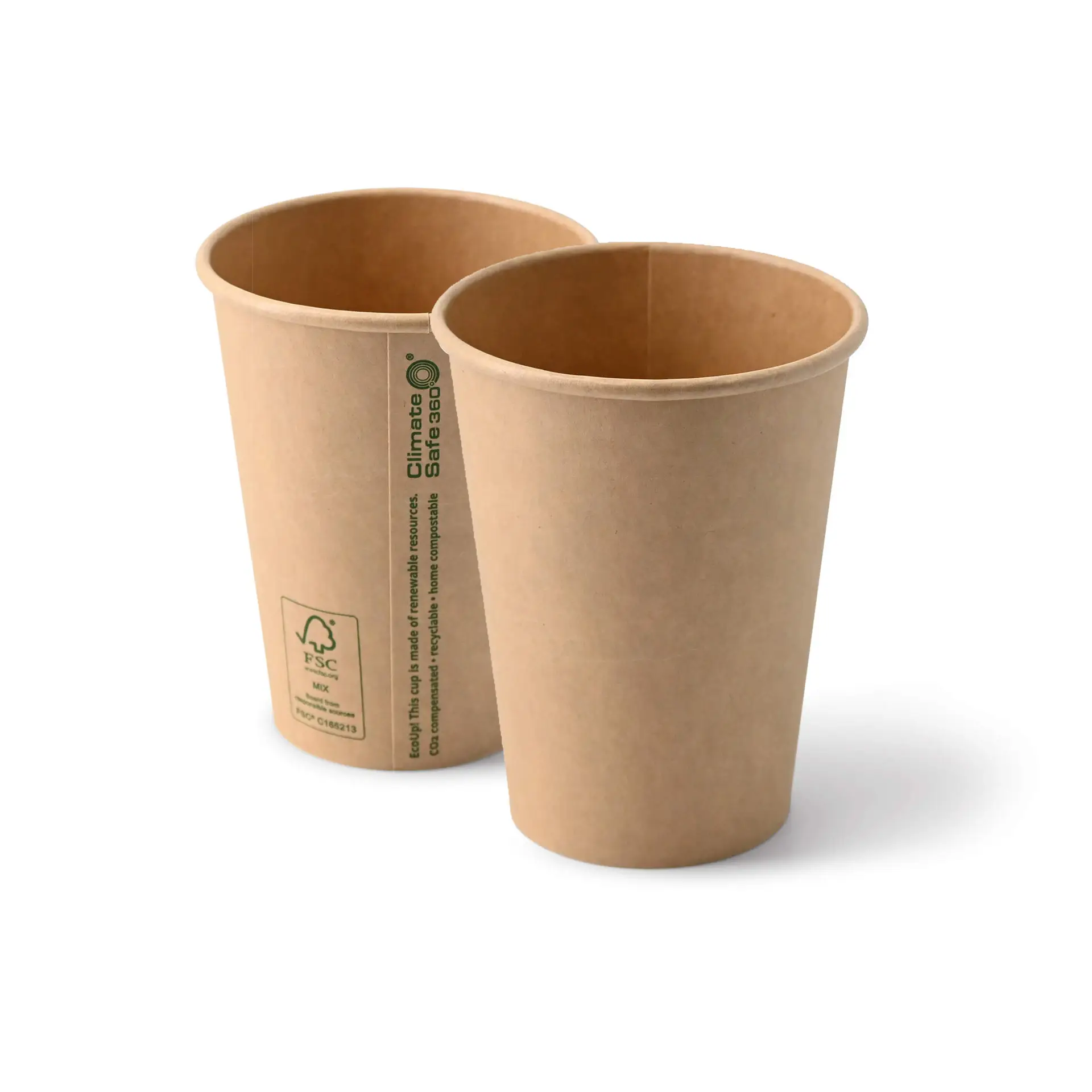 12 oz Paper cups single wall, Ø 90 mm, kraft